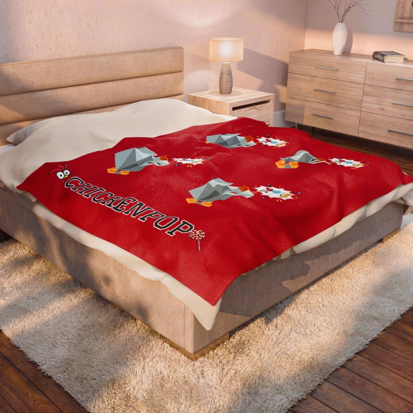 Roblox Chick Velveteen Plush Blanket Red