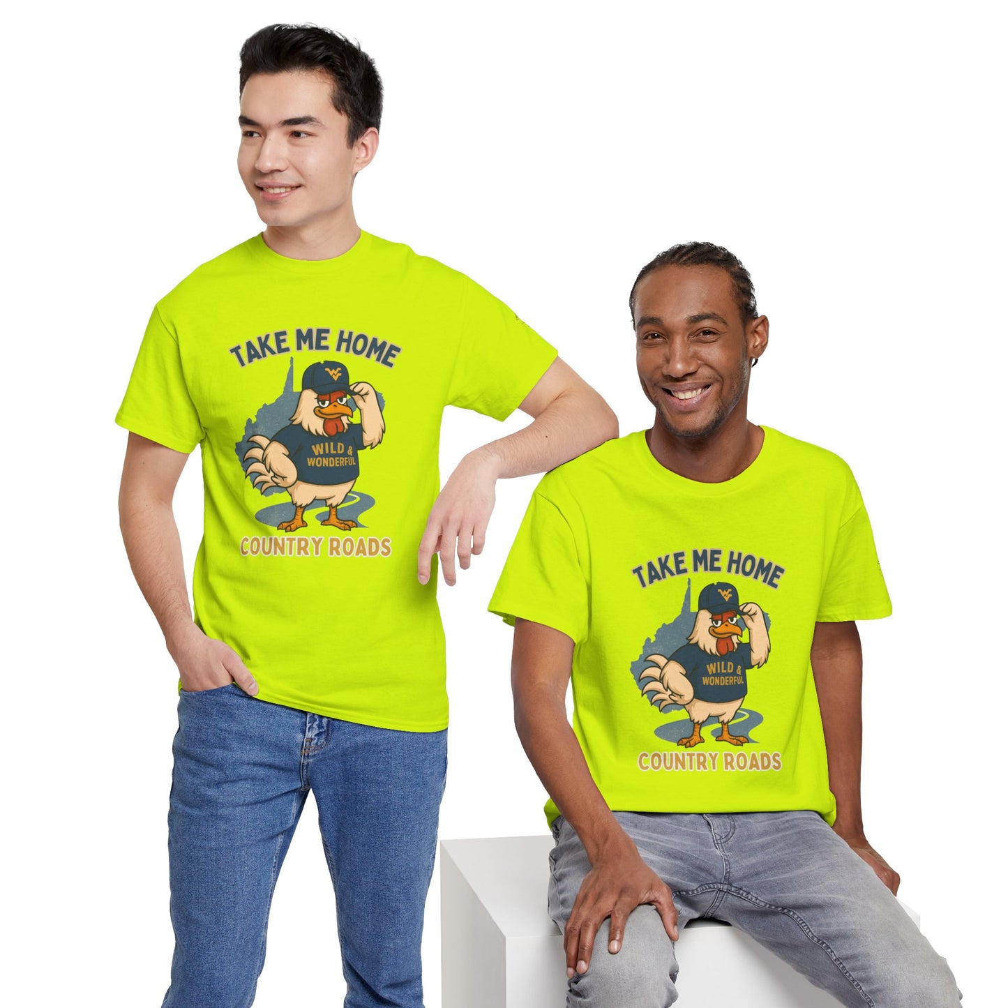 Take Me Home Country Roads WV Coop Daddy Tee – Funny West Virginia Rooster Shirt