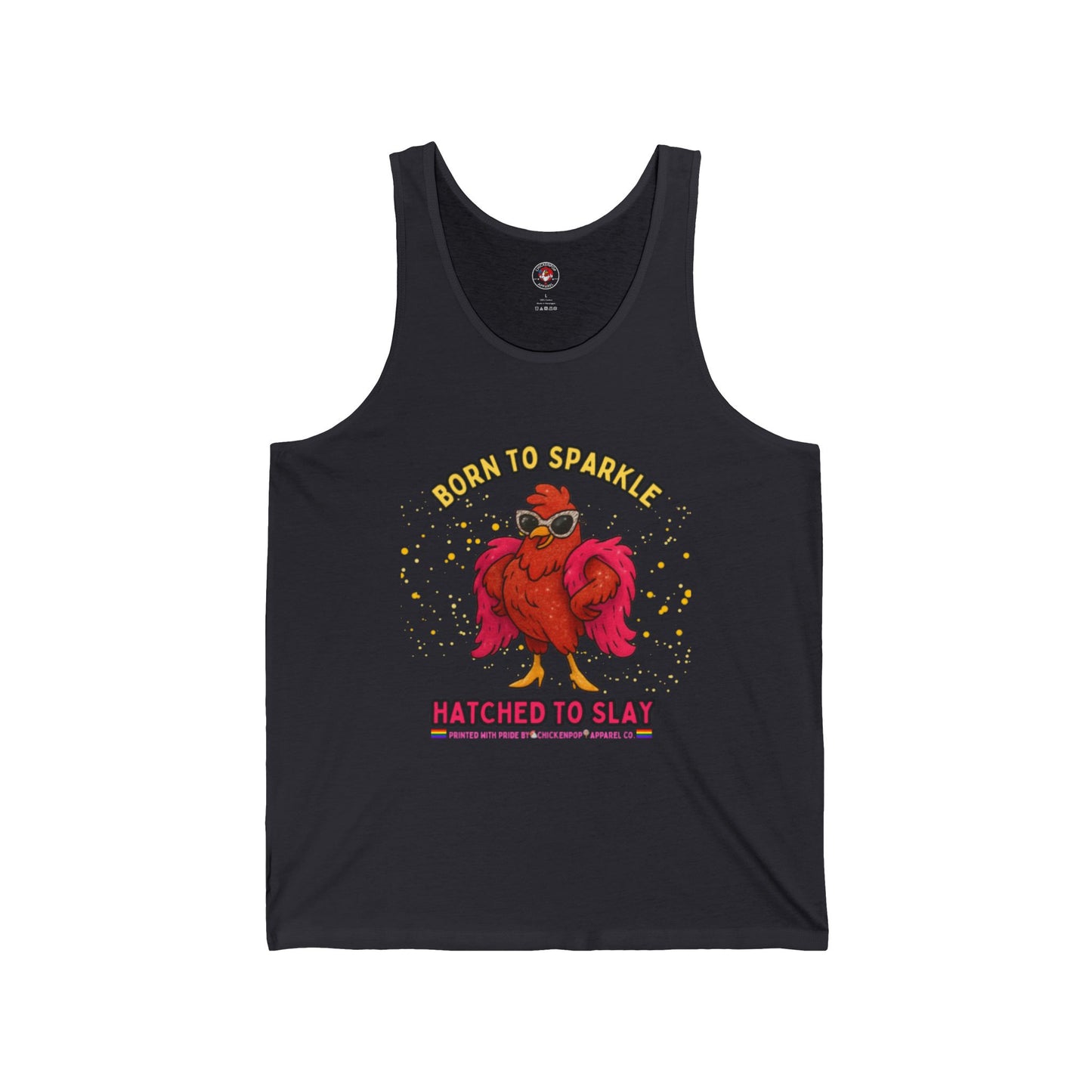 Born To Sparkle Unisex Tank - Chill Fit, Loud Vibes, Full Shine