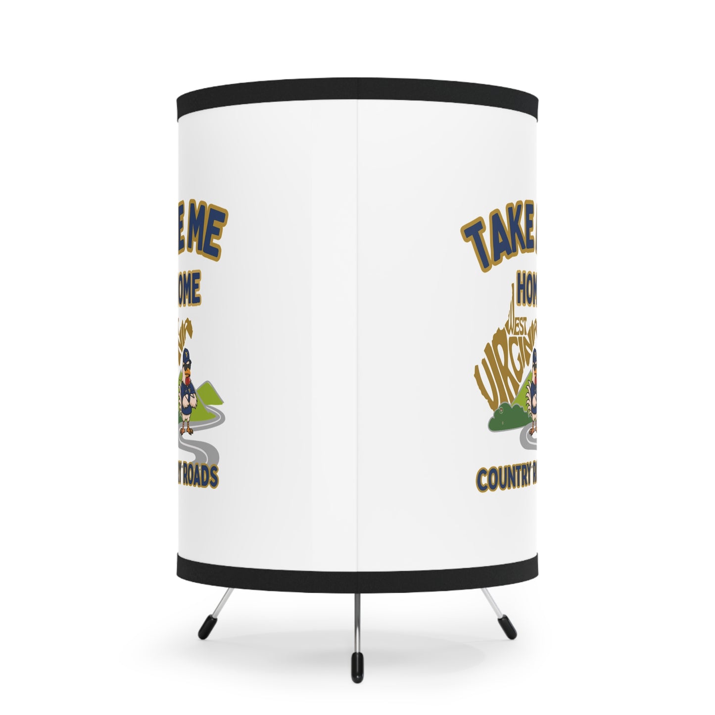 Coop Daddy Country Roads Lamp – WV Rooster Decor with 360° Print