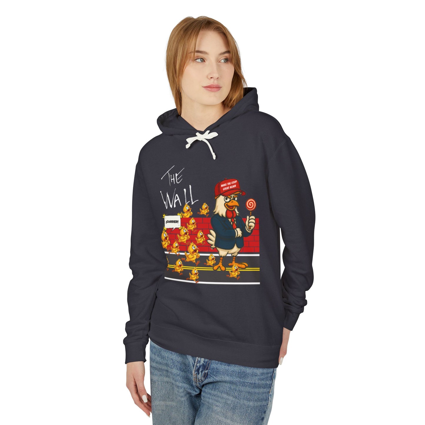 Another Chick Thru The Wall Hoodie – Bold Graphic Pullover with Relaxed Fit | Unisex Streetwear