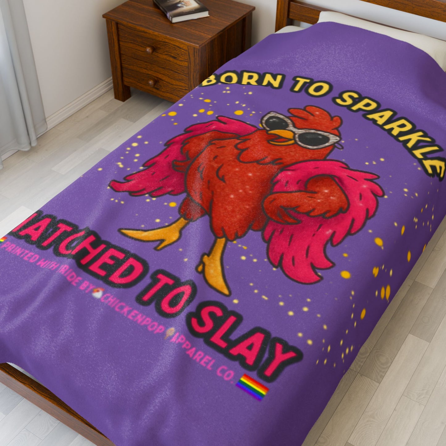 Born to Sparkle Velveteen Blanket – Soft, Sassy, and Ready to Slay