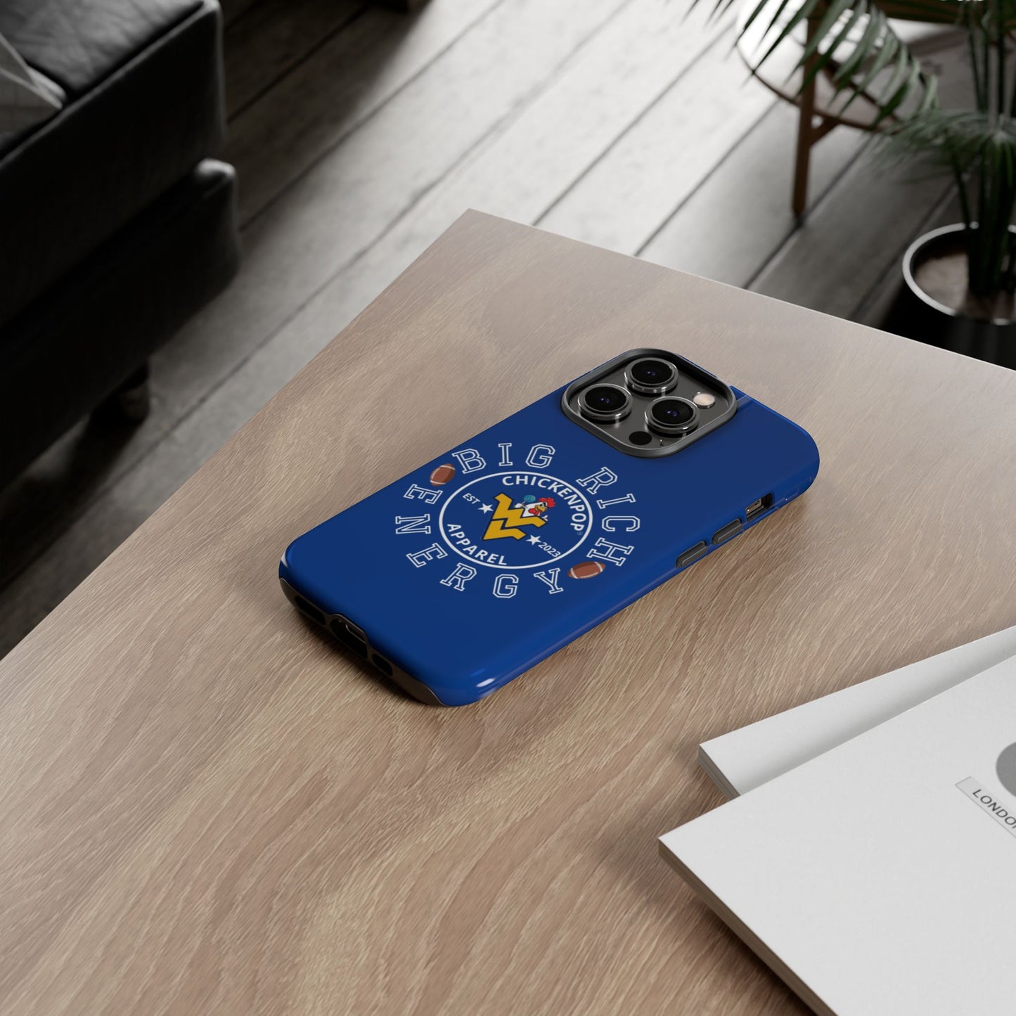 Don’t Be A Devries Funny Chicken Phone Case – Durable Dual-Layer Protection for iPhone, Samsung, Pixel – Matte or Glossy Finish Blue