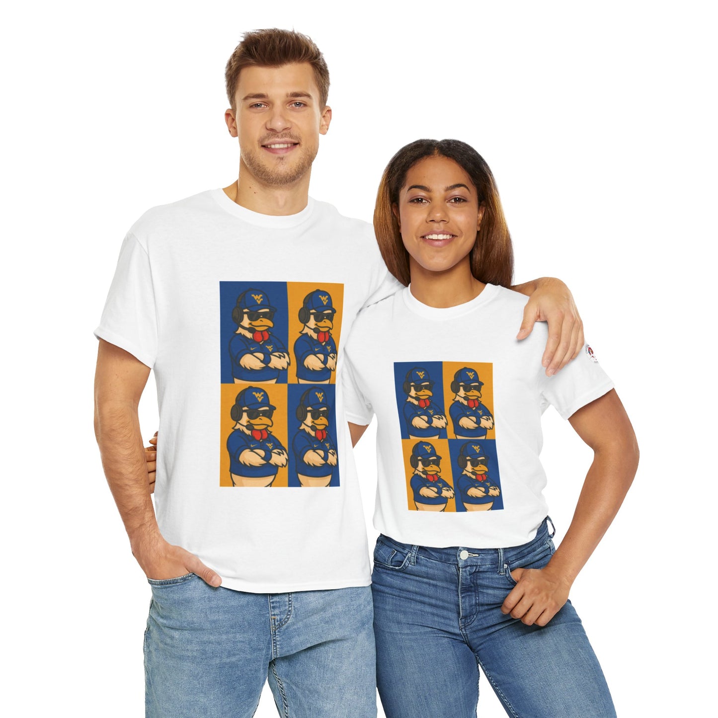 Warhol WVU Coop Daddy T-Shirt – Pop Art Coach Rooster Graphic Tee for Mountaineer Fans FREE SHIPPING