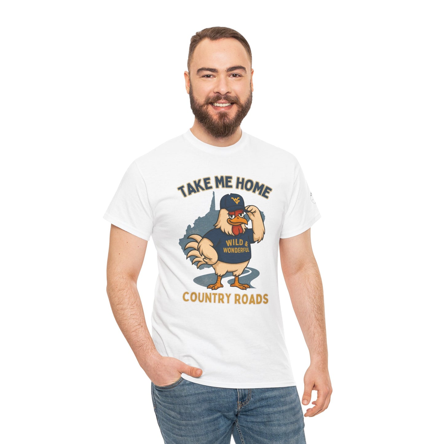 Take Me Home Country Roads WV Coop Daddy Tee – Funny West Virginia Rooster Shirt