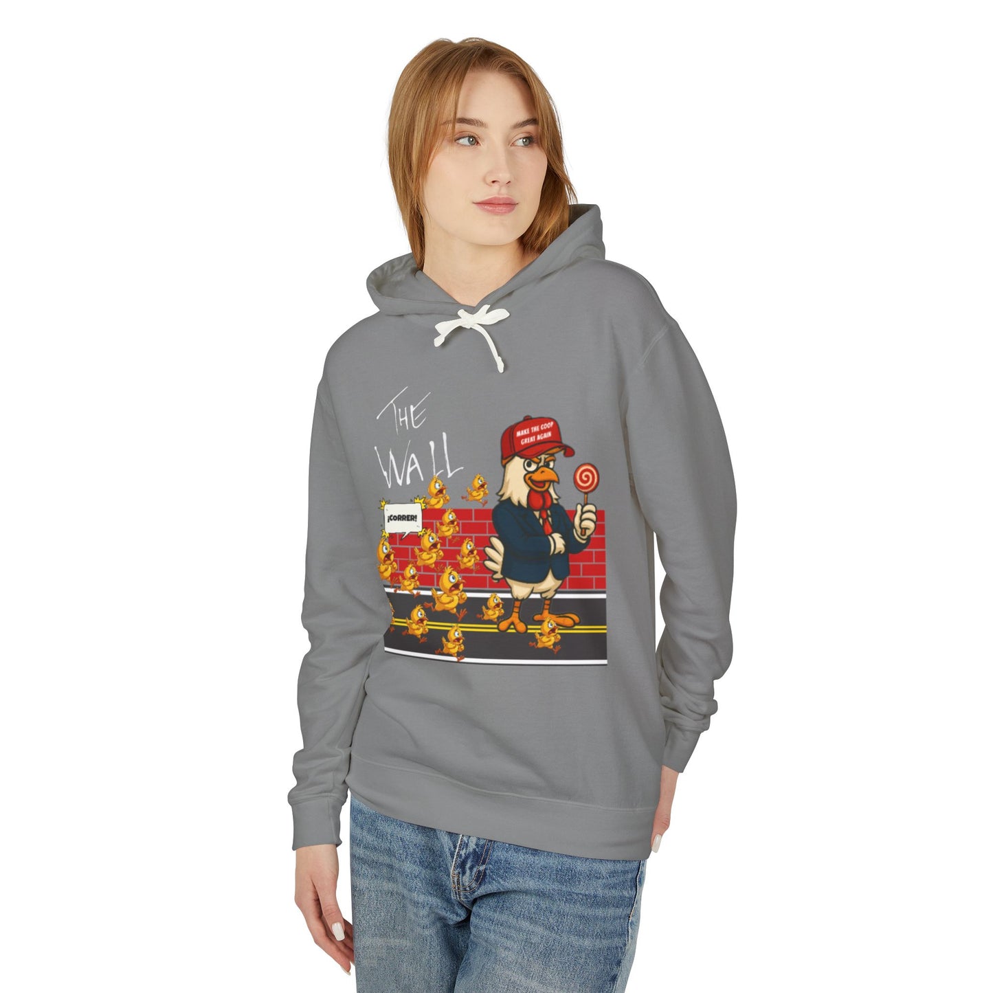 Another Chick Thru The Wall Hoodie – Bold Graphic Pullover with Relaxed Fit | Unisex Streetwear