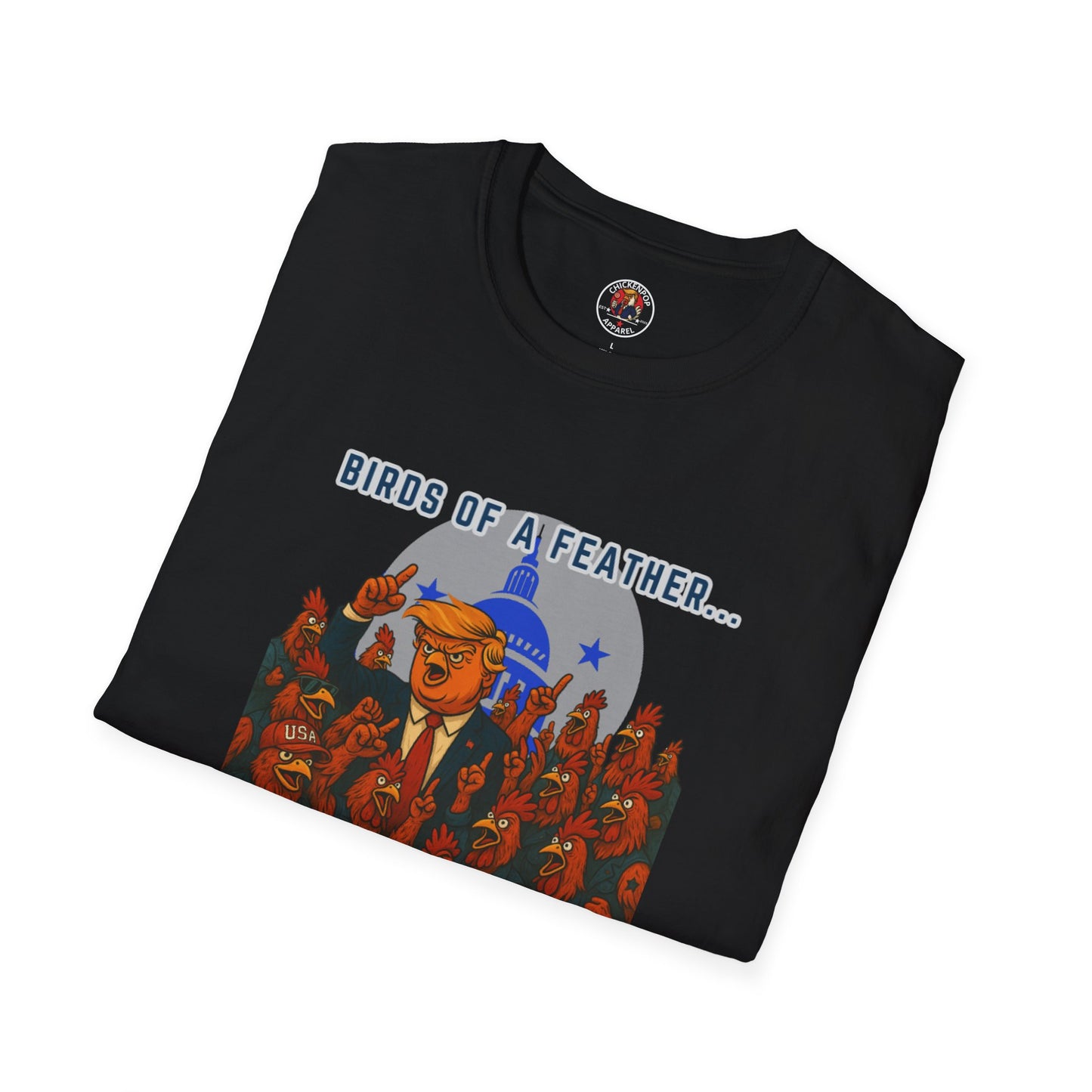 Birds of a Feather Storm Together T-Shirt – Funny Political Satire Tee for Free Thinkers & Rebel Minds