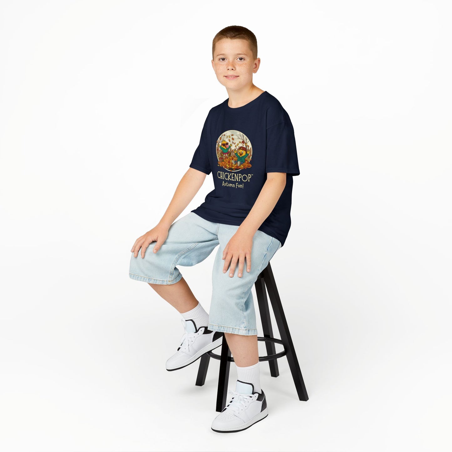Kids Tee - Lil’ Cluckers 'Autumn Fun' ChickenPop Shirt