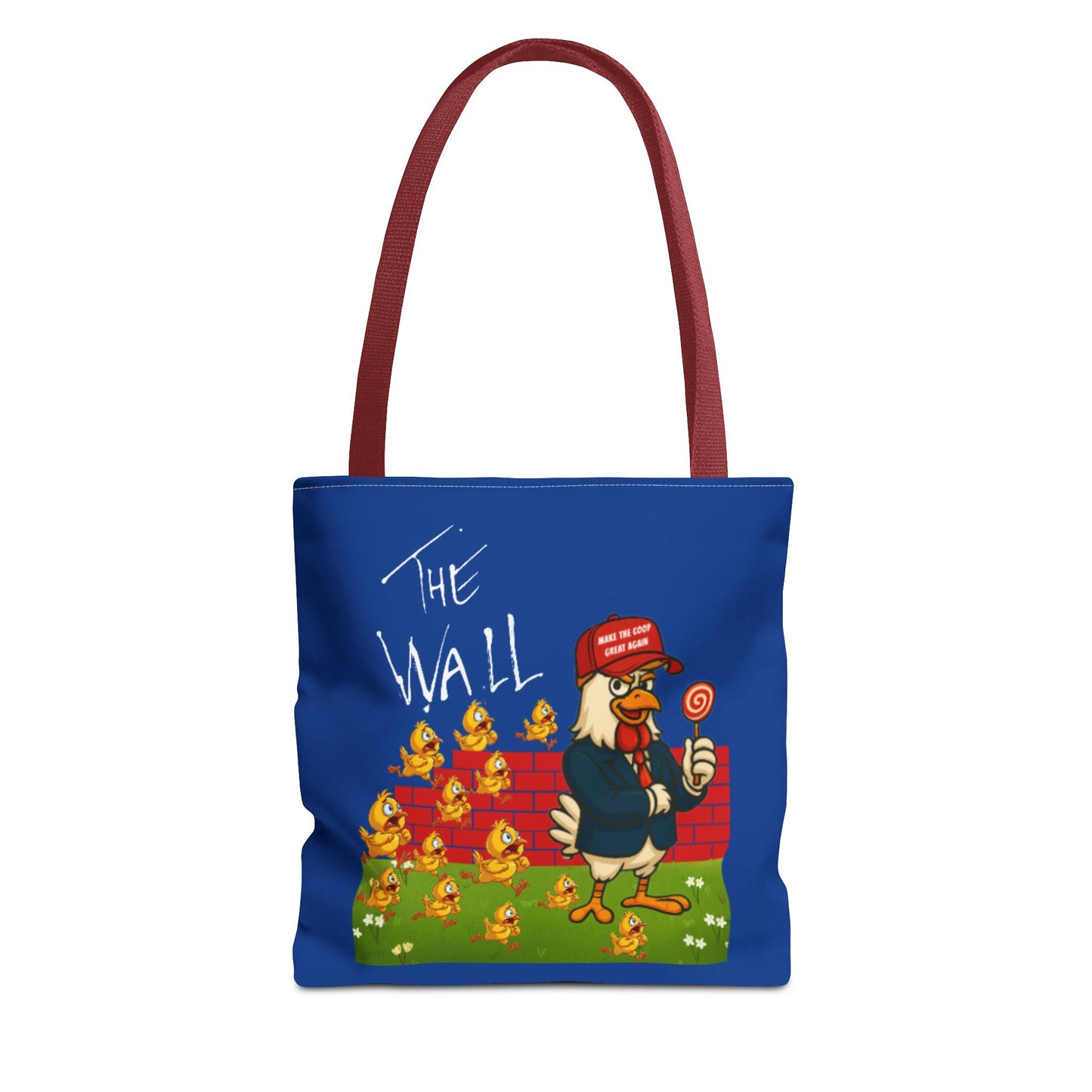 Another Chick Thru The Wall Tote Bag – Funny Political Chicken Graphic | Durable Eco-Friendly Canvas Shopper for Everyday Use