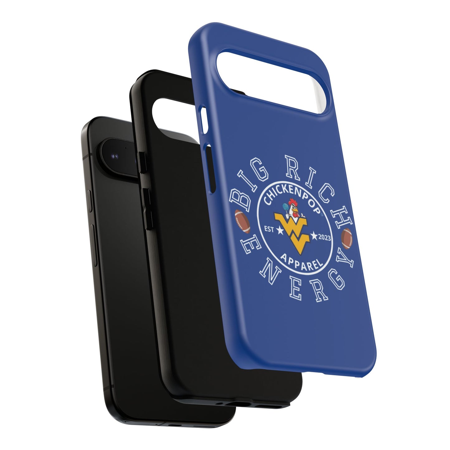 Don’t Be A Devries Funny Chicken Phone Case – Durable Dual-Layer Protection for iPhone, Samsung, Pixel – Matte or Glossy Finish Blue