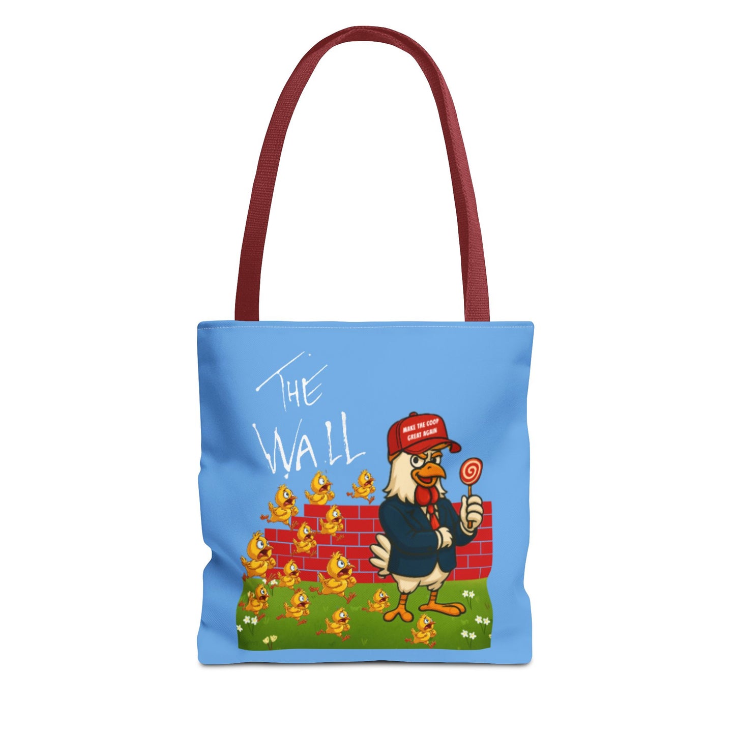 Another Chick Thru The Wall Tote Bag – Funny Political Chicken Graphic | Durable Eco-Friendly Canvas Shopper for Everyday Use
