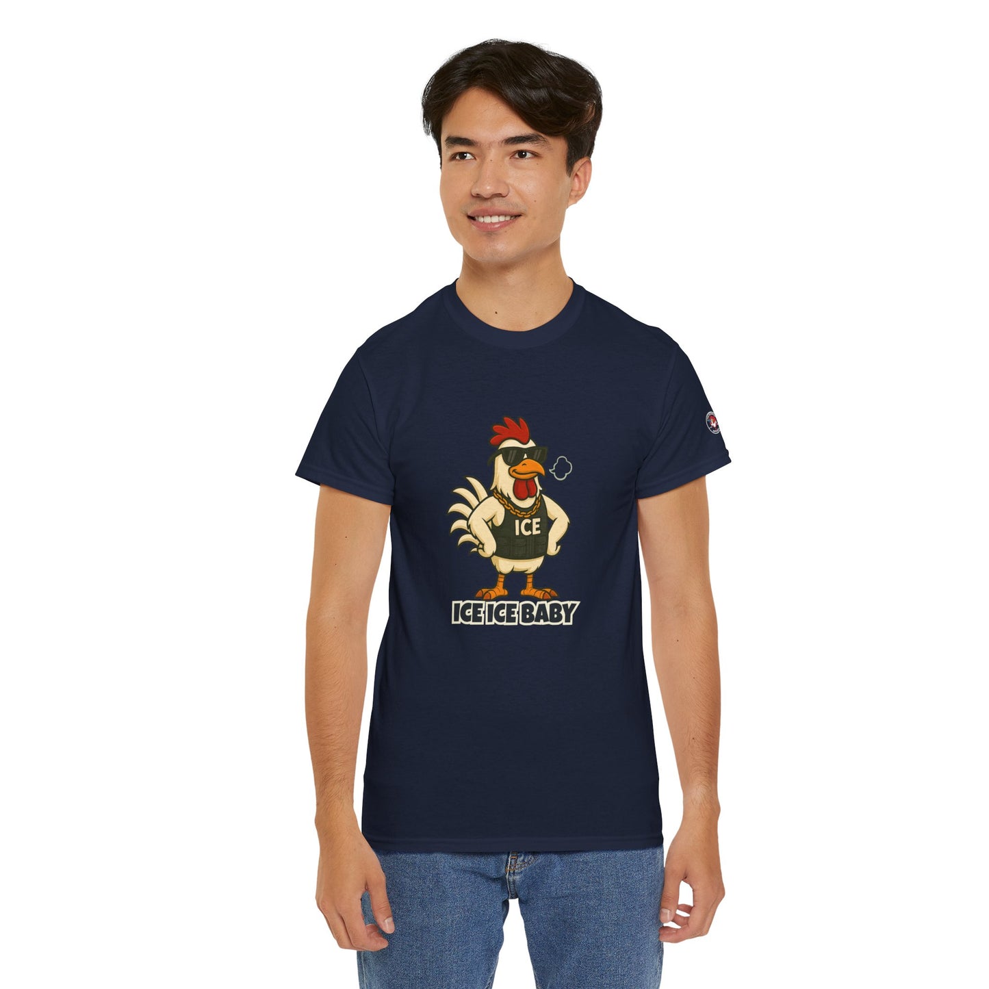 Ice Ice Baby Part 2 Funny Chicken T-Shirt – Cool Rooster Graphic Tee | Unisex Retro Hip-Hop Style