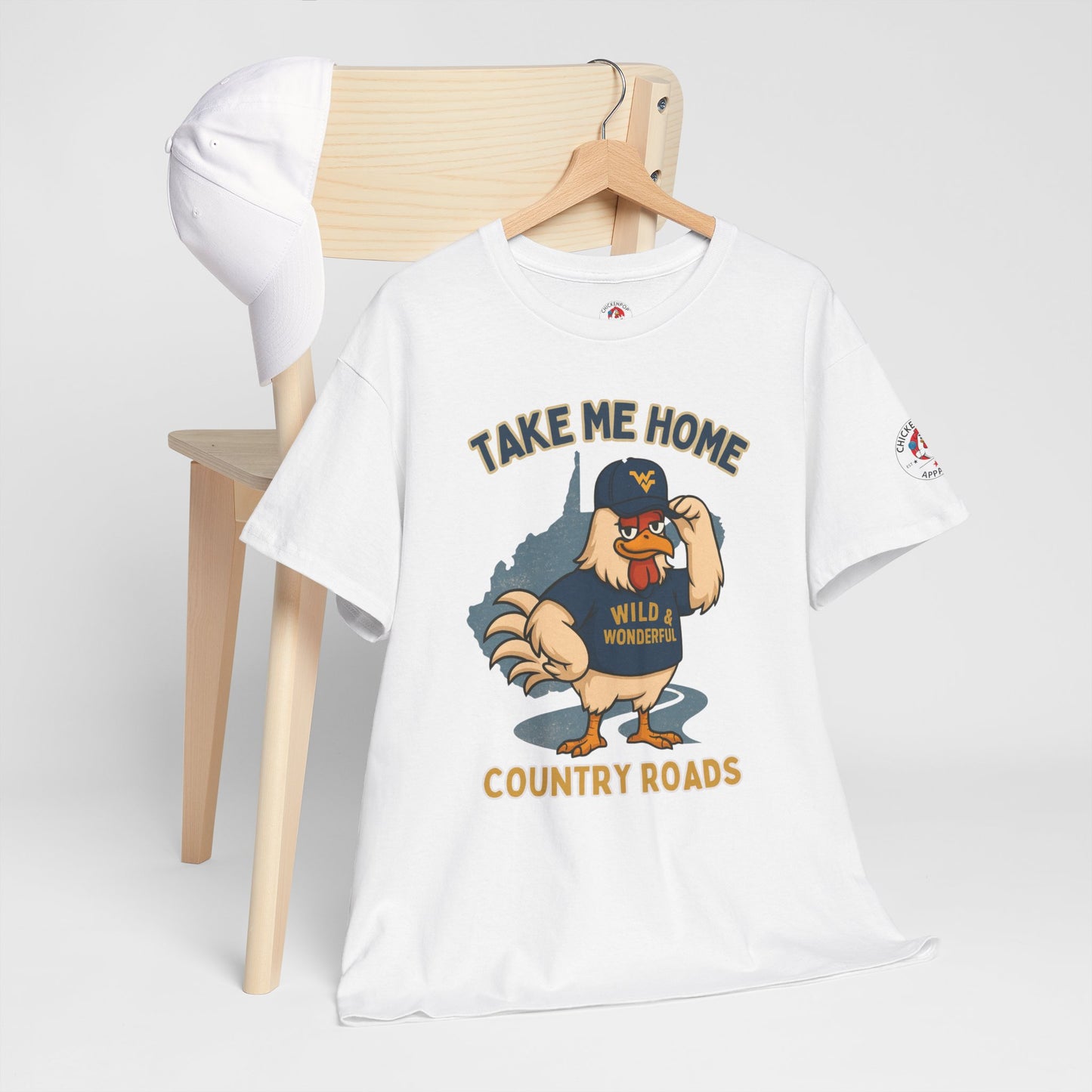 Take Me Home Country Roads WV Coop Daddy Tee – Funny West Virginia Rooster Shirt
