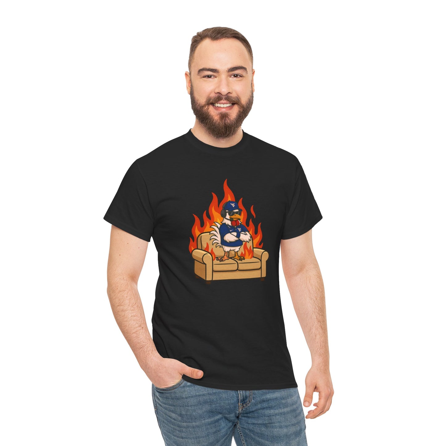 Big Rich Energy WV BURNIN' DOWN THE COUCH Graphic Tee 🔥Free Shipping🔥