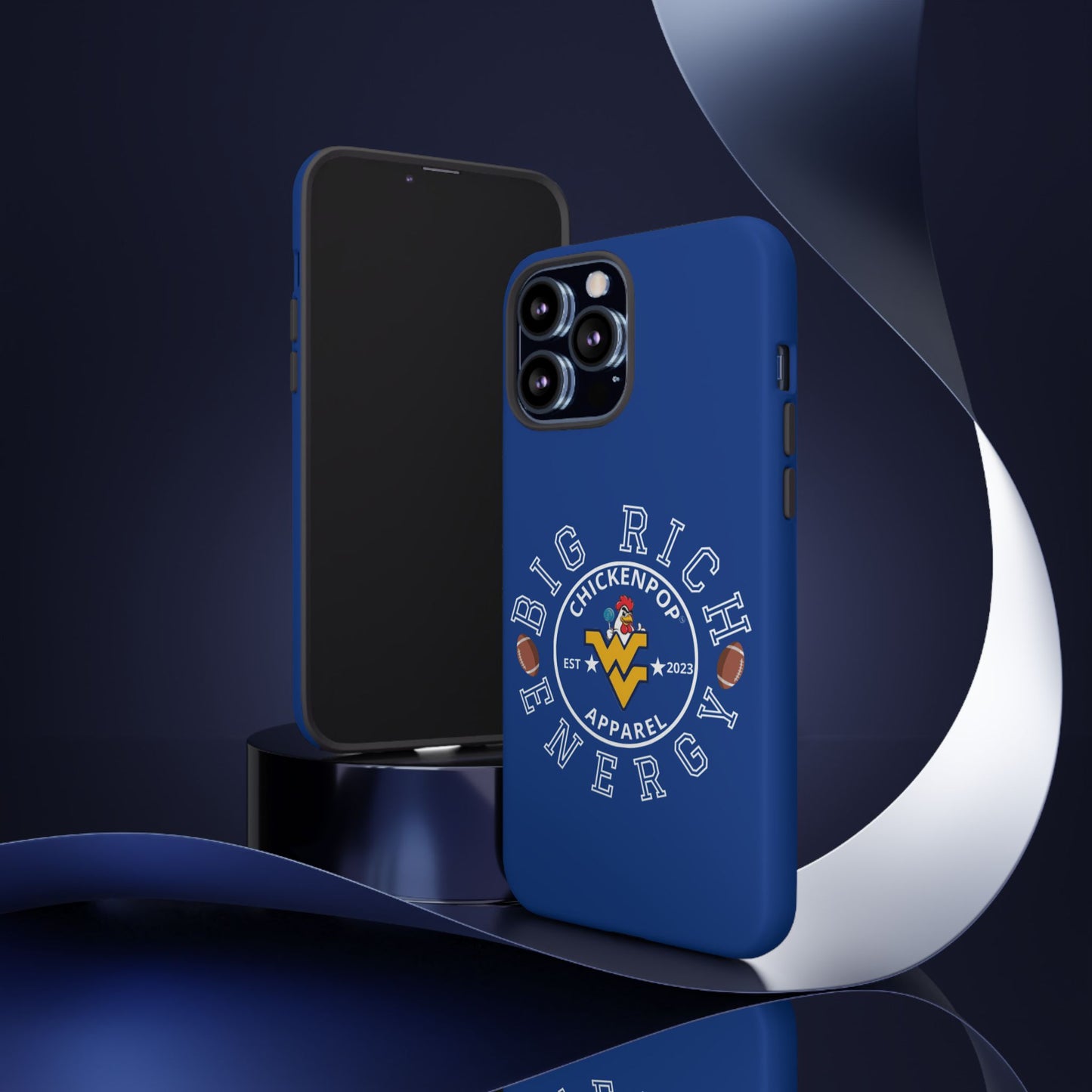 Don’t Be A Devries Funny Chicken Phone Case – Durable Dual-Layer Protection for iPhone, Samsung, Pixel – Matte or Glossy Finish Blue