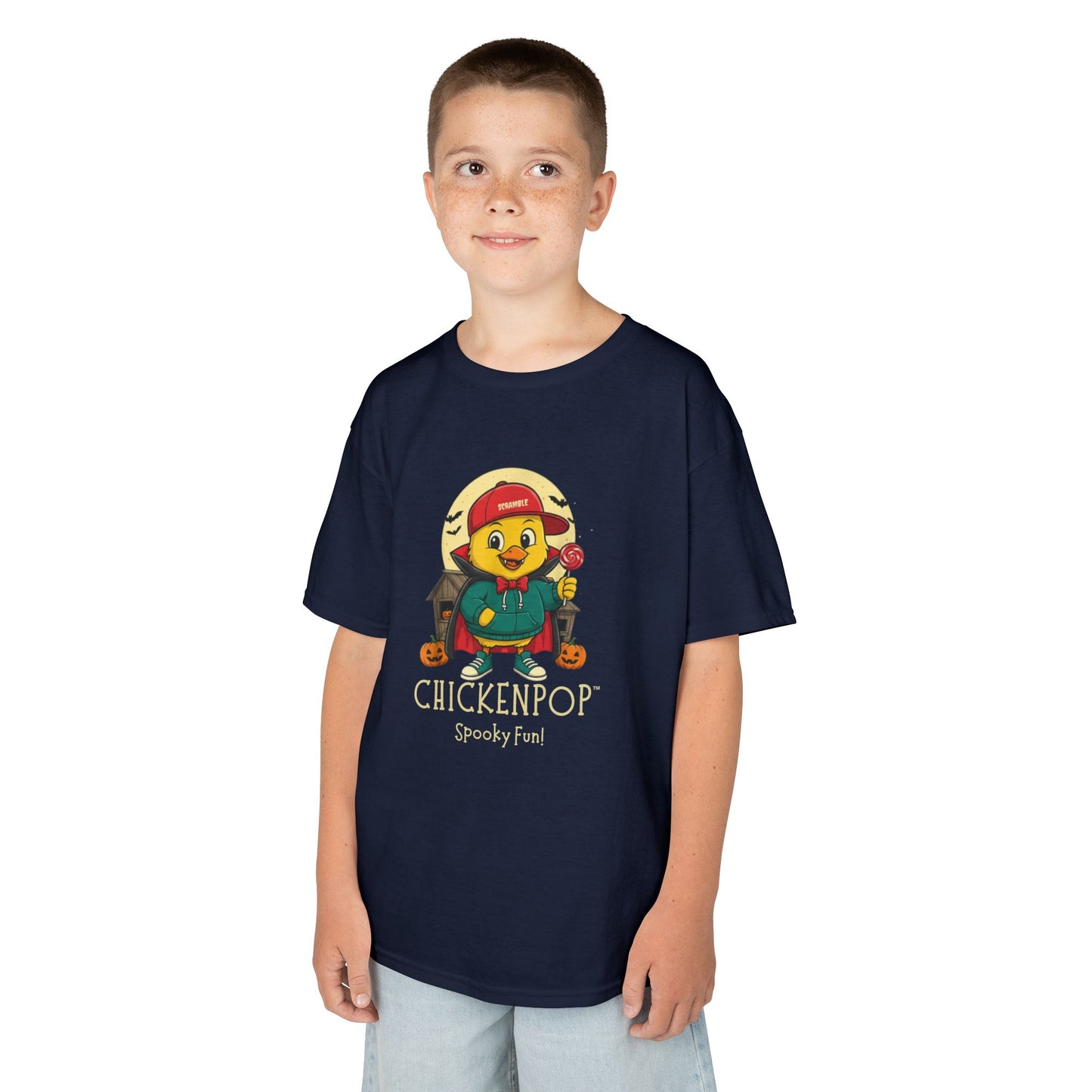 Kids Tee - Scramble the Vampire Lil' Cluckers Halloween Shirt