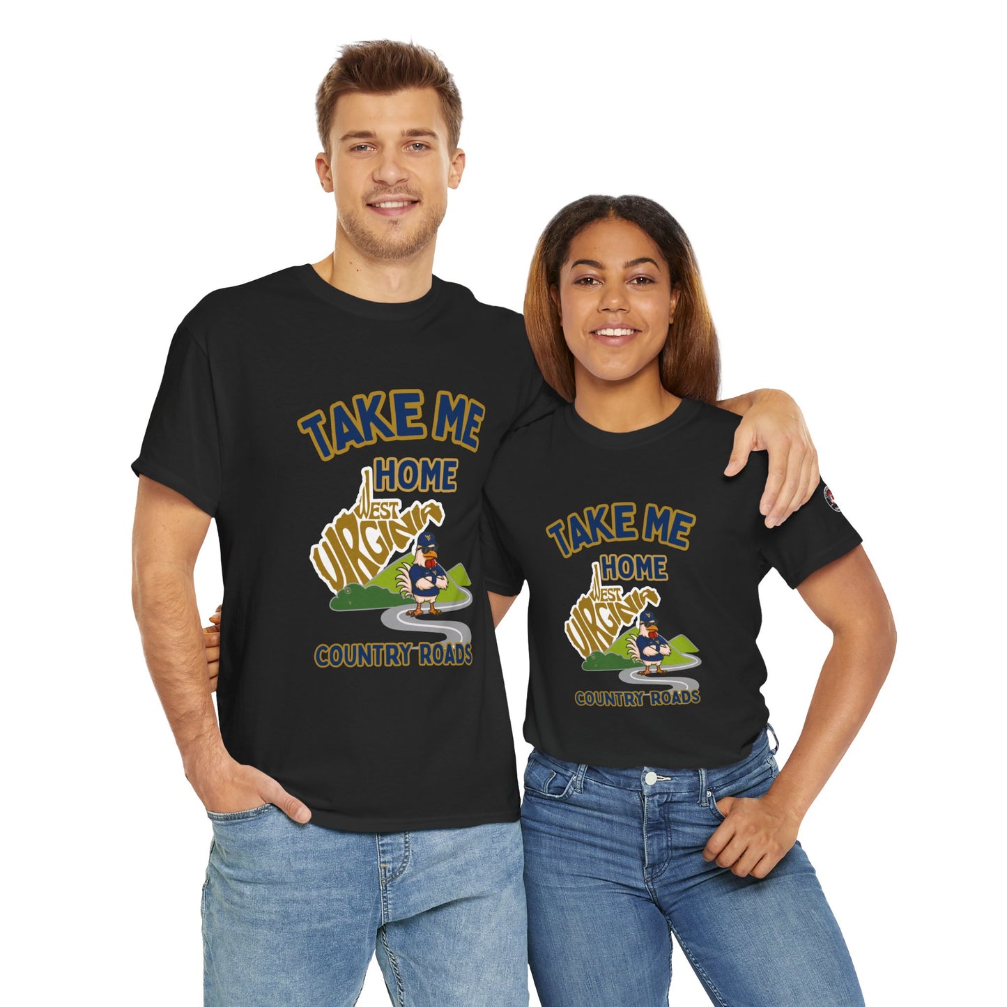 Take Me Home Country Roads WV Coop Daddy Tee – Funny West Virginia Rooster Shirt
