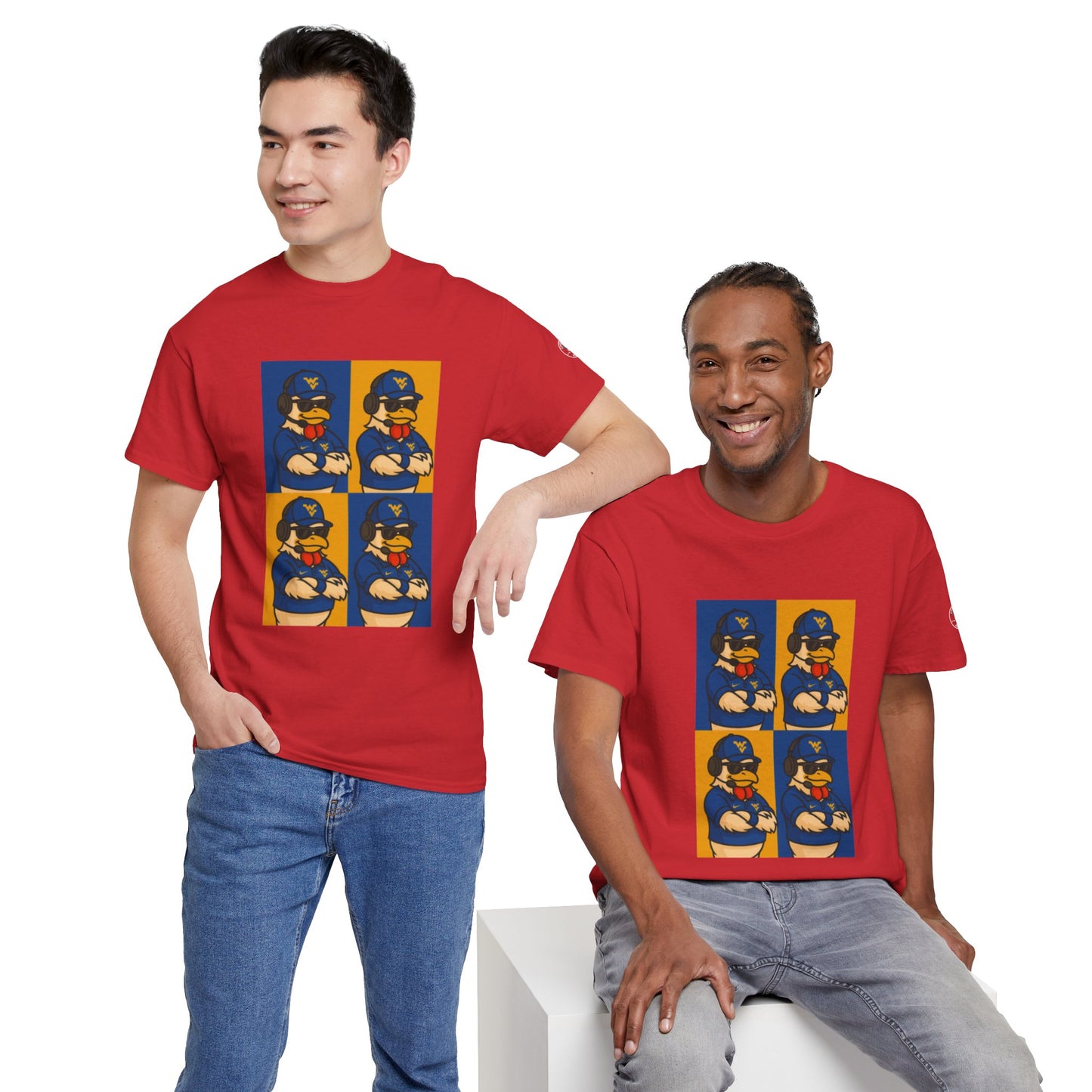 Warhol WVU Coop Daddy T-Shirt – Pop Art Coach Rooster Graphic Tee for Mountaineer Fans FREE SHIPPING