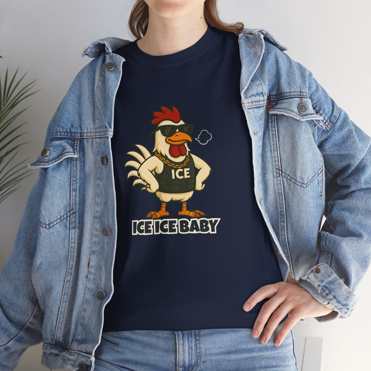 Ice Ice Baby Part 2 Funny Chicken T-Shirt – Cool Rooster Graphic Tee | Unisex Retro Hip-Hop Style