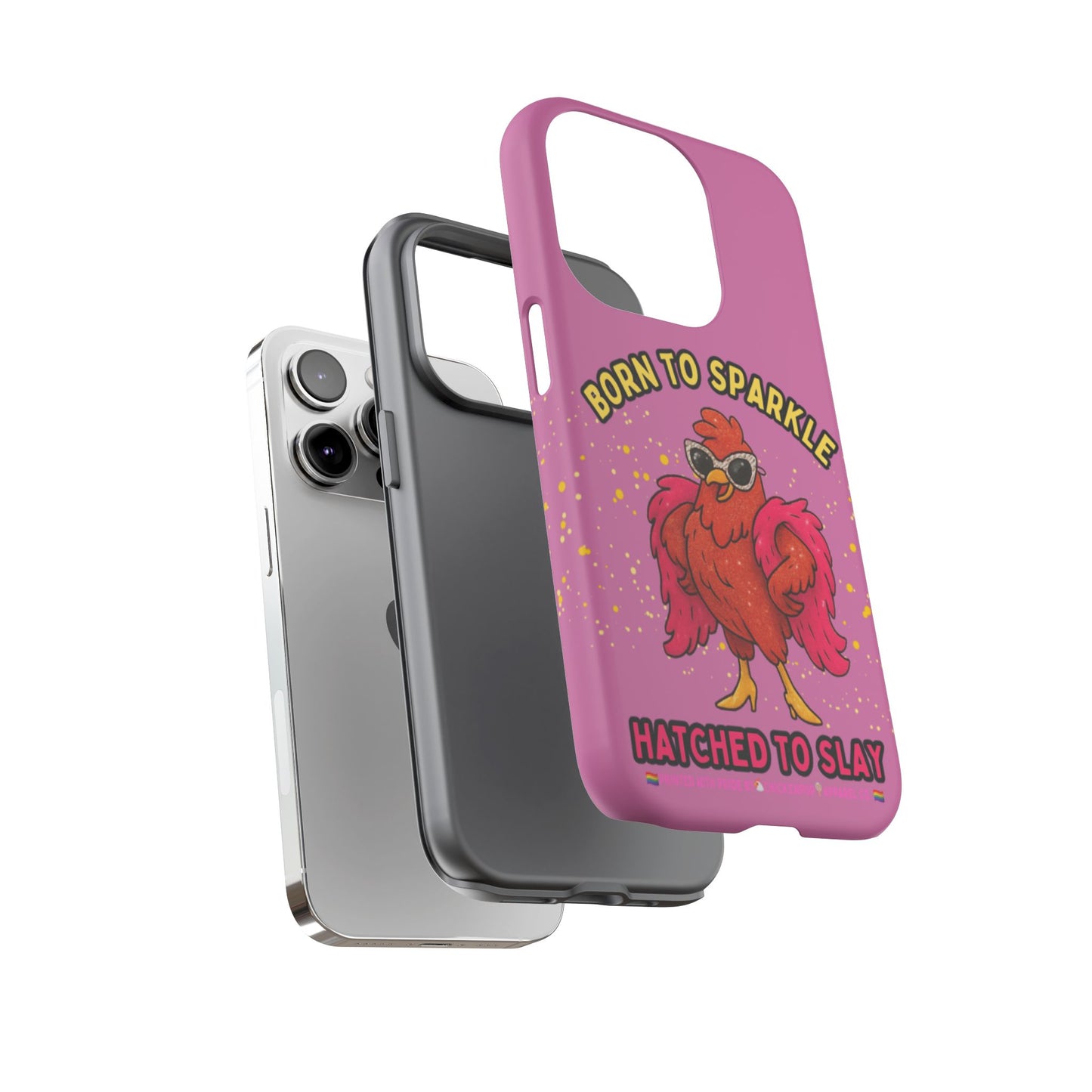 Phone Case - Born to Sparkle Hatched to Slay Logo Design
