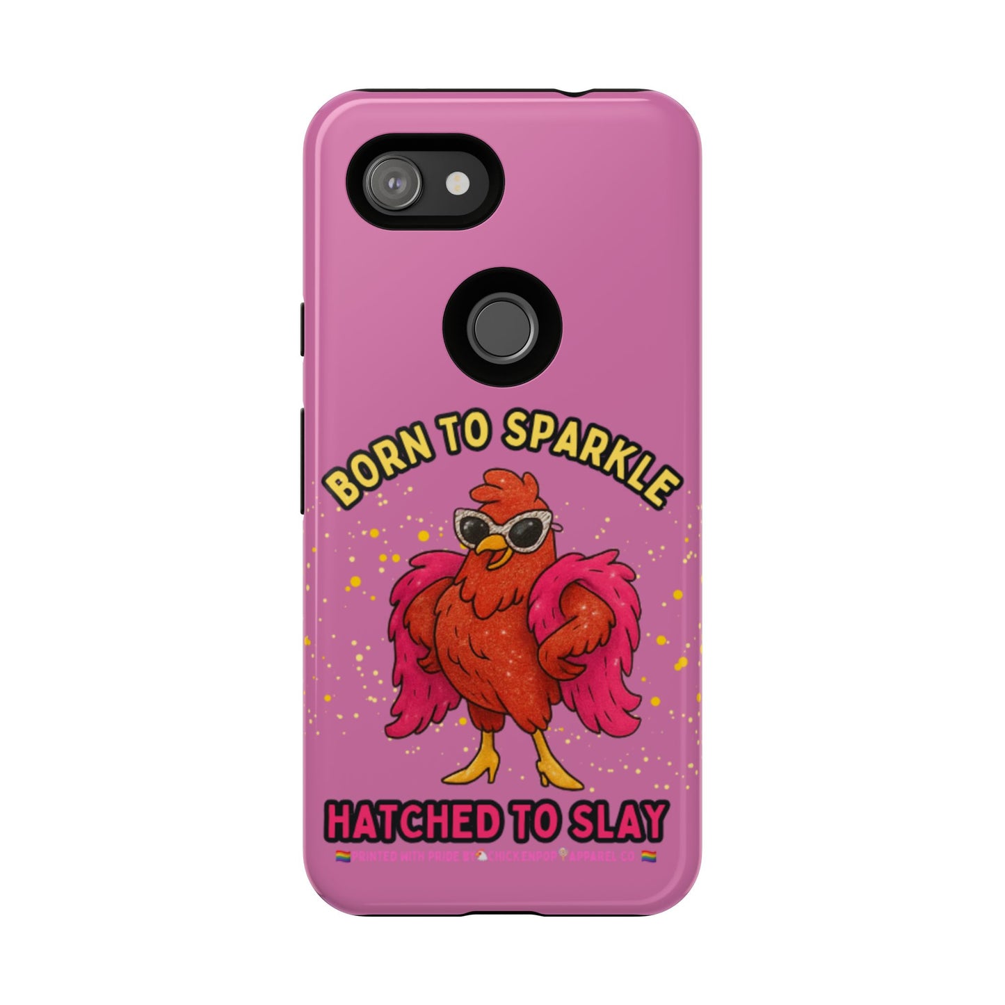 Phone Case - Born to Sparkle Hatched to Slay Logo Design
