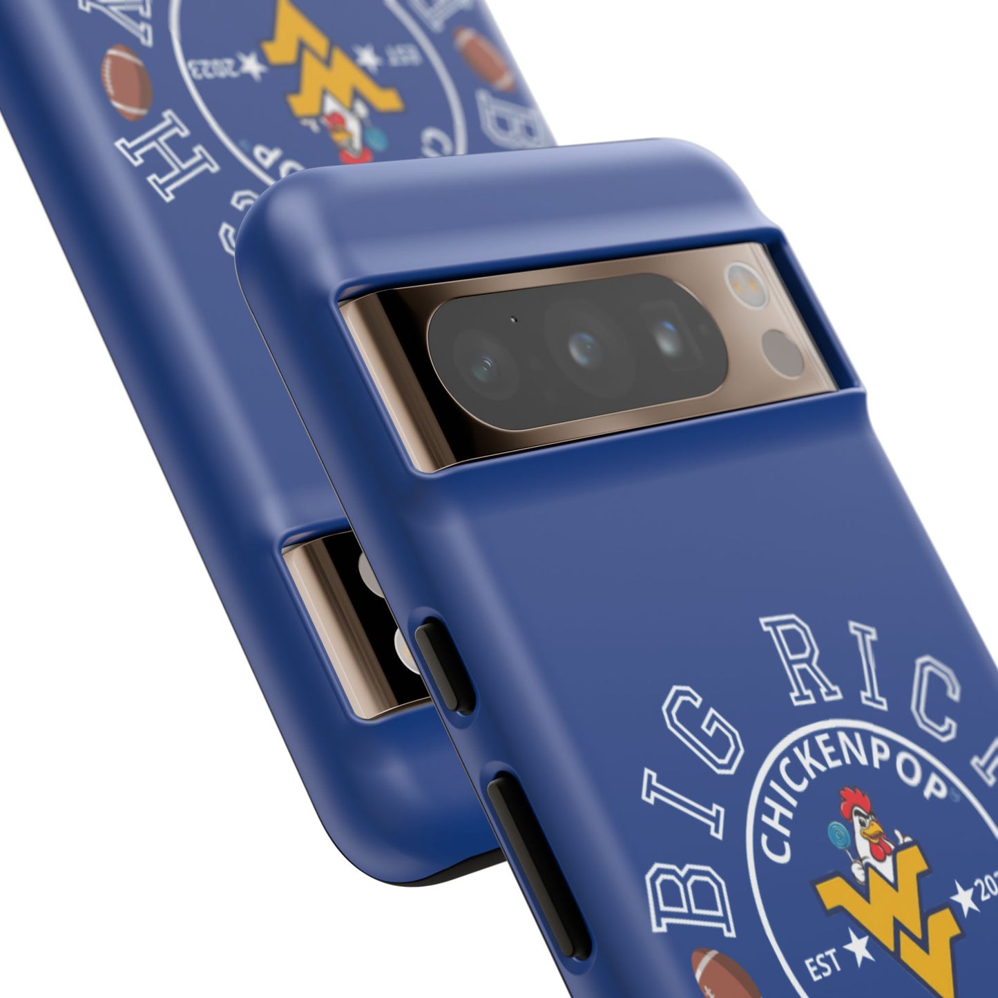 Don’t Be A Devries Funny Chicken Phone Case – Durable Dual-Layer Protection for iPhone, Samsung, Pixel – Matte or Glossy Finish Blue