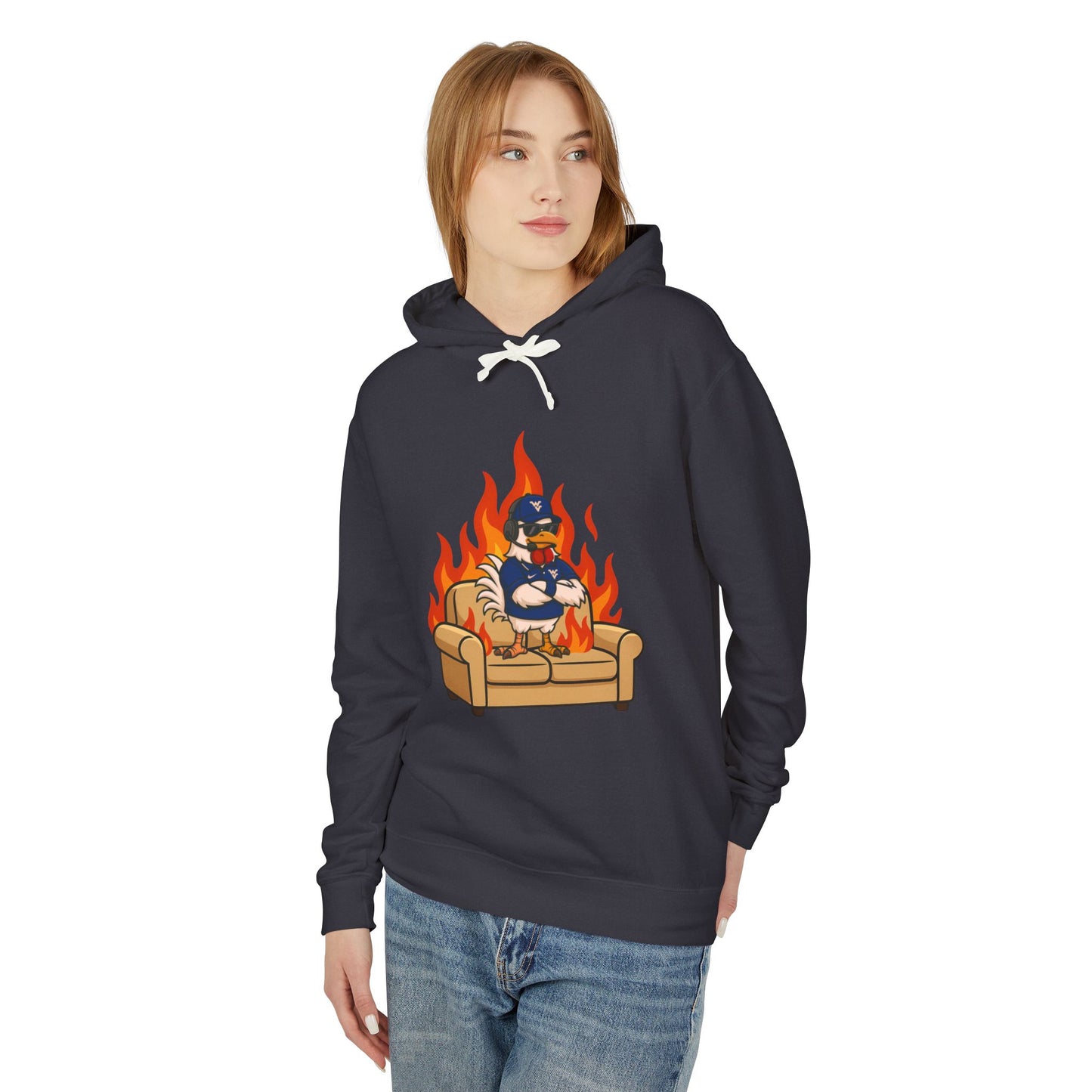 Big Rich Energy Burning Couch Hoodie – Chaos Quote 🔥FREE SHIPPING🔥