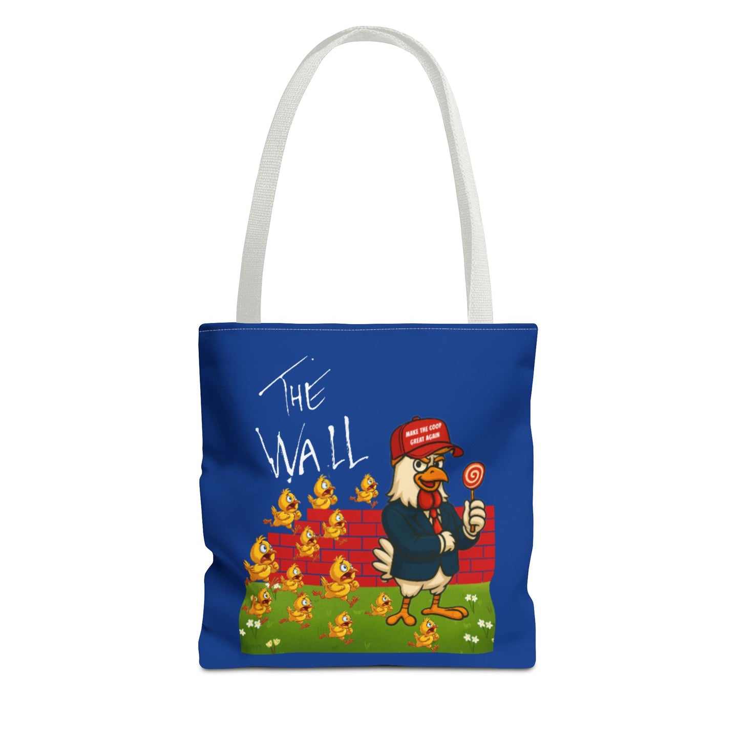 Another Chick Thru The Wall Tote Bag – Funny Political Chicken Graphic | Durable Eco-Friendly Canvas Shopper for Everyday Use