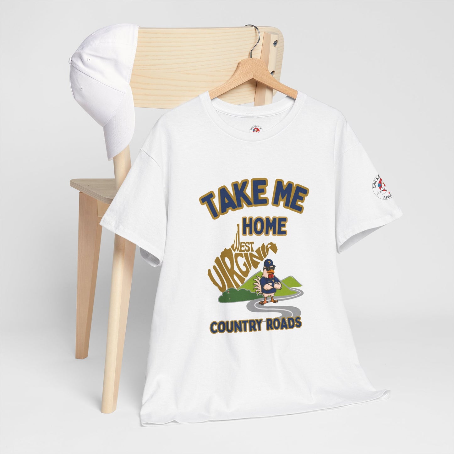 Take Me Home Country Roads WV Coop Daddy Tee – Funny West Virginia Rooster Shirt