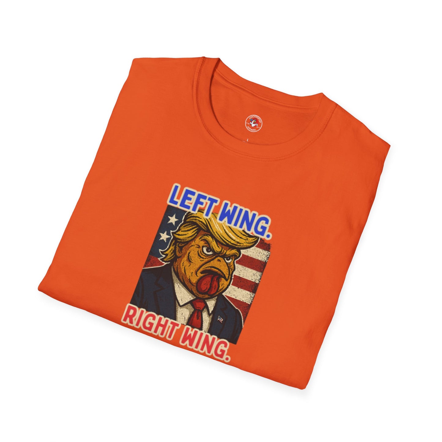 Cock-a-Doodle-Don "Left Wing. Right Wing. Same Coop." Political Satire Tee – Unisex Graphic T-Shirt