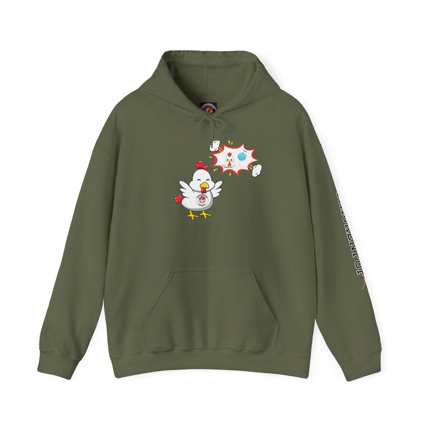 Dirty Mind Emoji Hoodie UNISEX - ChickenPop Arm Logo Edition