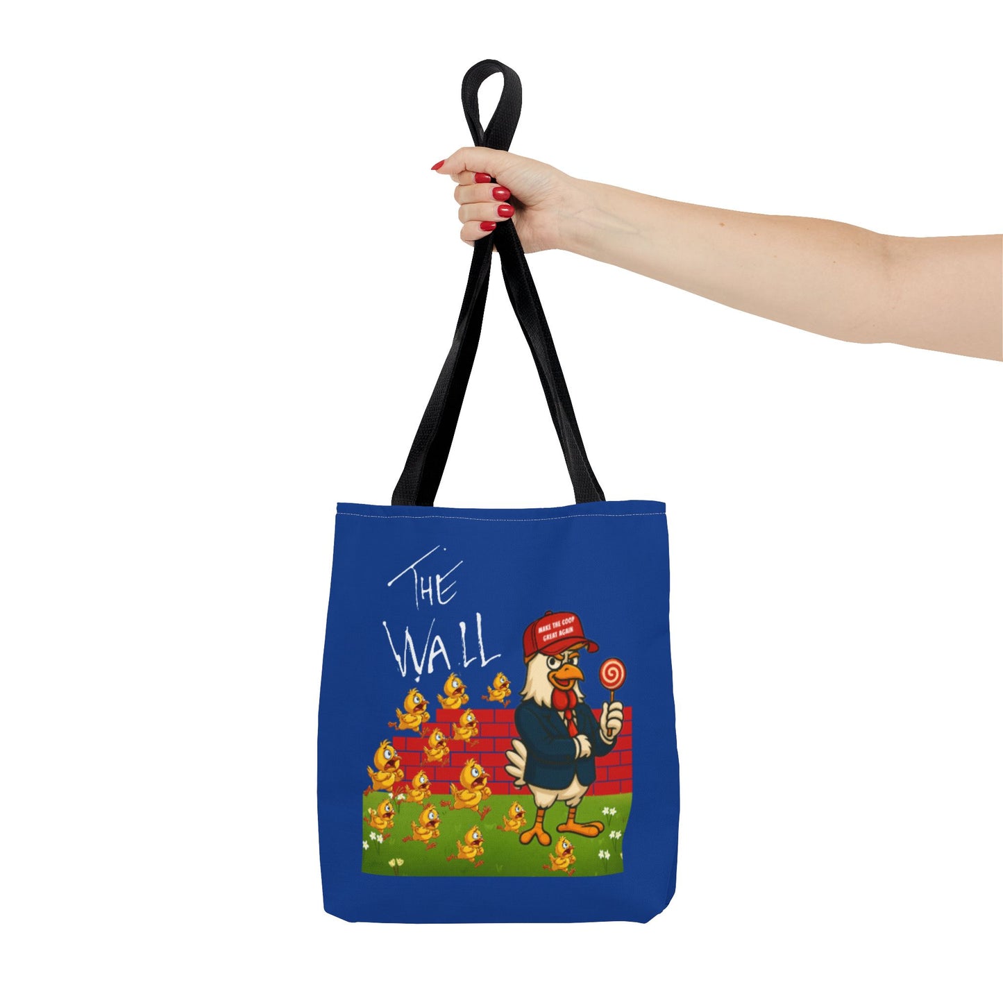 Another Chick Thru The Wall Tote Bag – Funny Political Chicken Graphic | Durable Eco-Friendly Canvas Shopper for Everyday Use