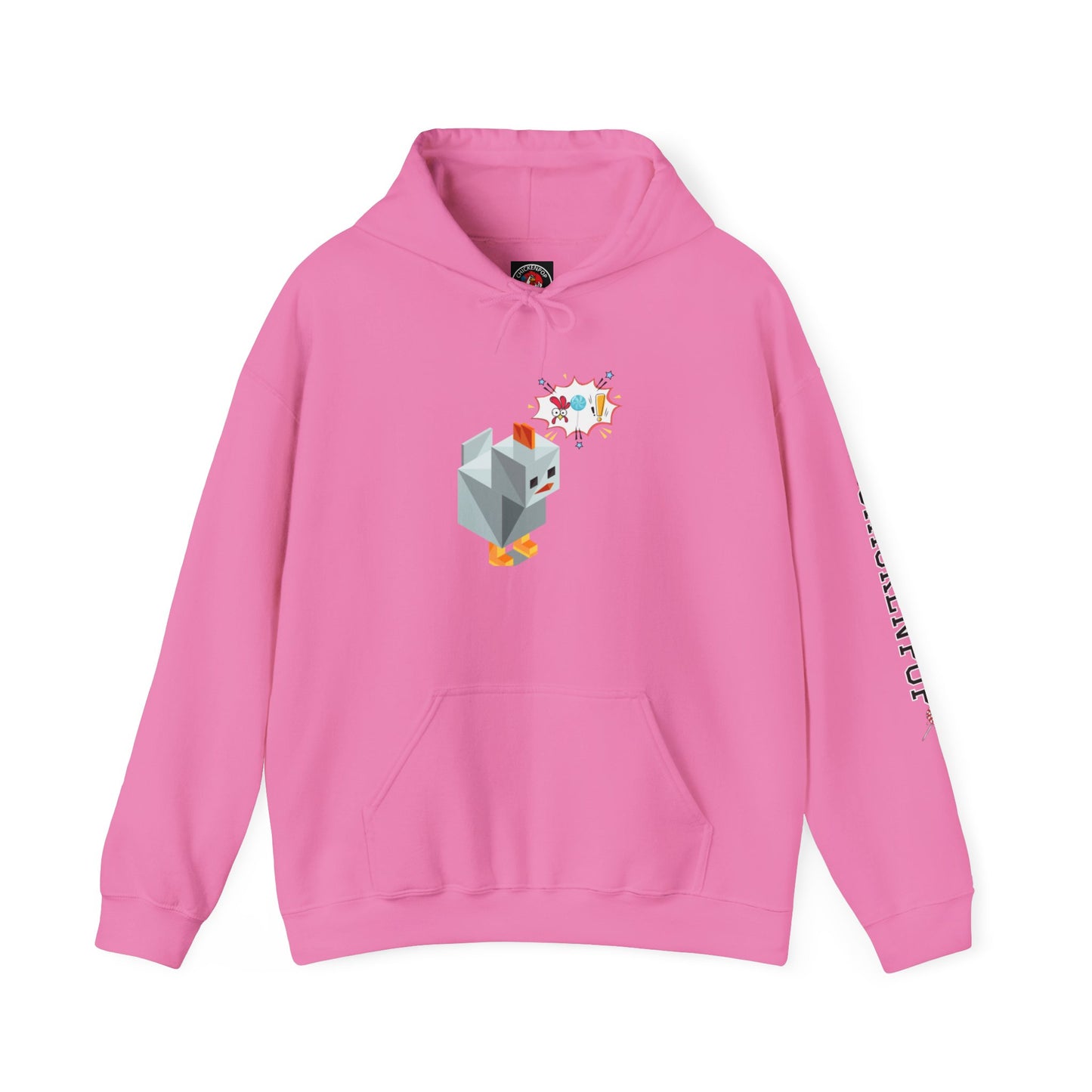Roblox Chicken Thinks Hoodie UNISEX - ChickenPop Arm Logo Edition