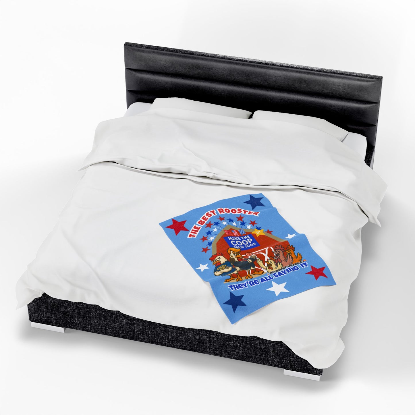 The Best Rooster Blanket – Make the Coop Great Again | Funny Chicken Throw Blanket for Adults – Cozy, Patriotic & Hilarious Gift
