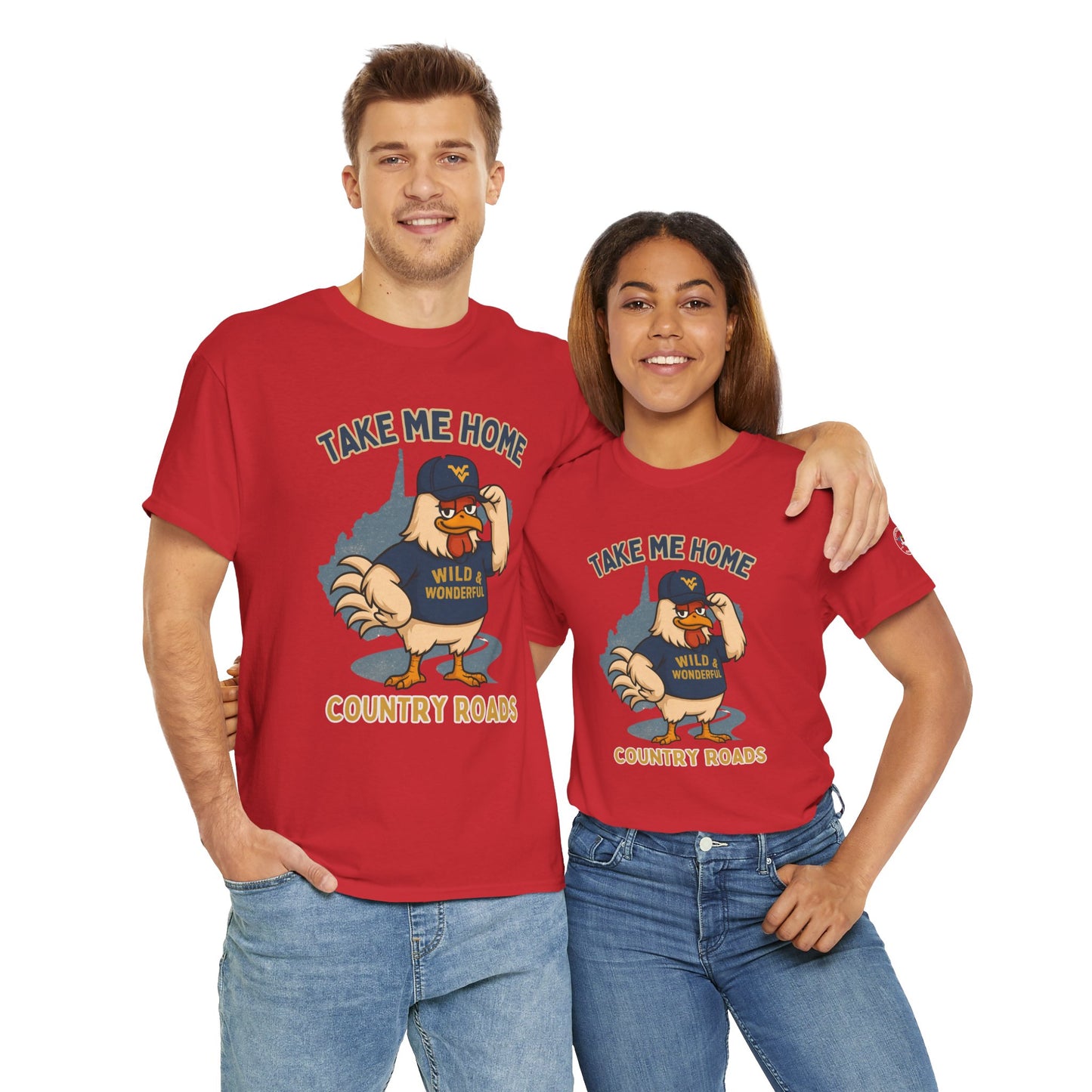 Take Me Home Country Roads WV Coop Daddy Tee – Funny West Virginia Rooster Shirt