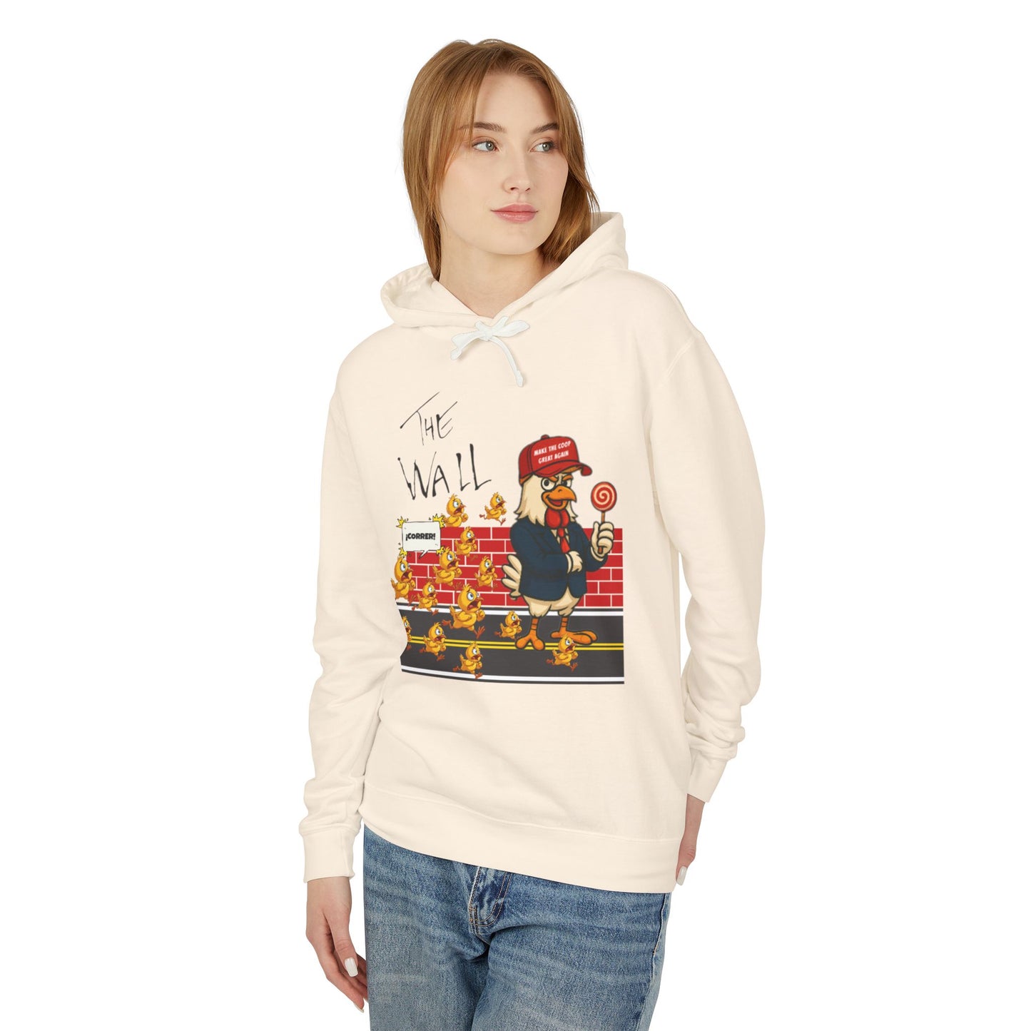 Another Chick Thru The Wall Hoodie – Bold Graphic Pullover with Relaxed Fit | Unisex Streetwear