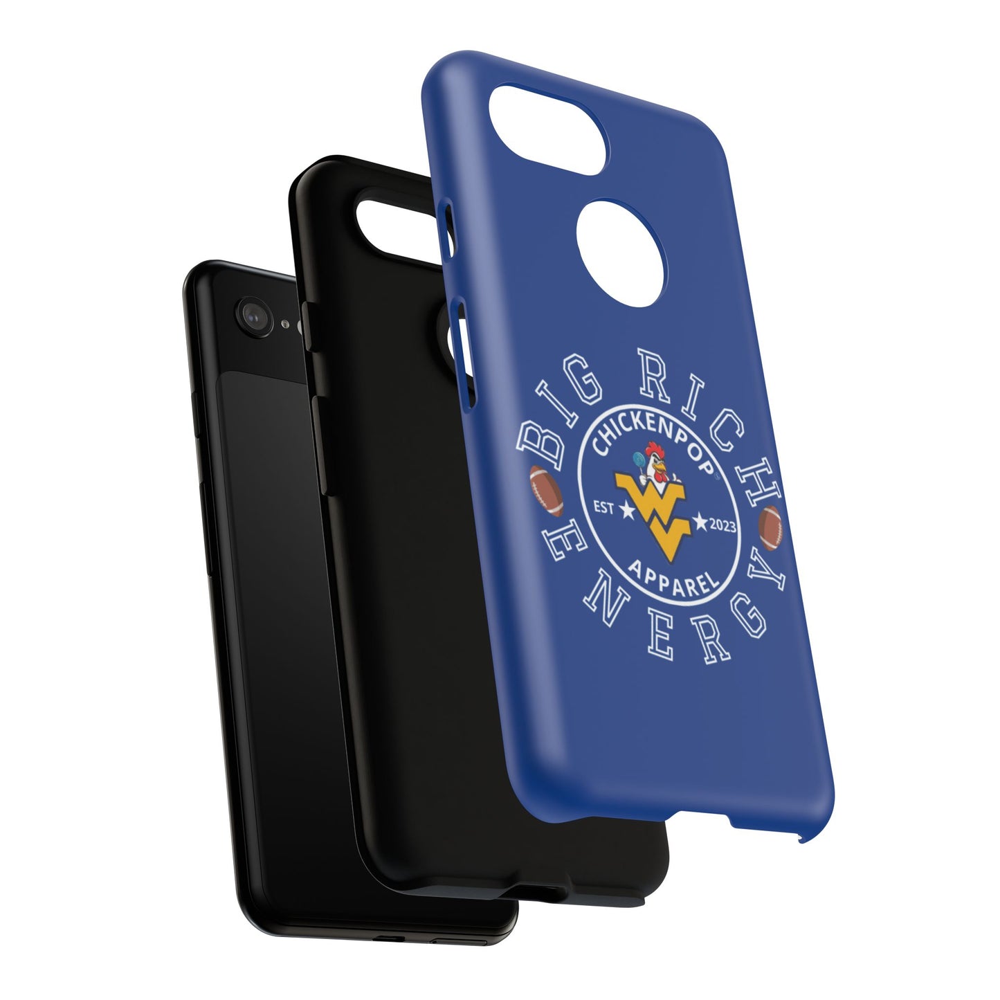 Don’t Be A Devries Funny Chicken Phone Case – Durable Dual-Layer Protection for iPhone, Samsung, Pixel – Matte or Glossy Finish Blue