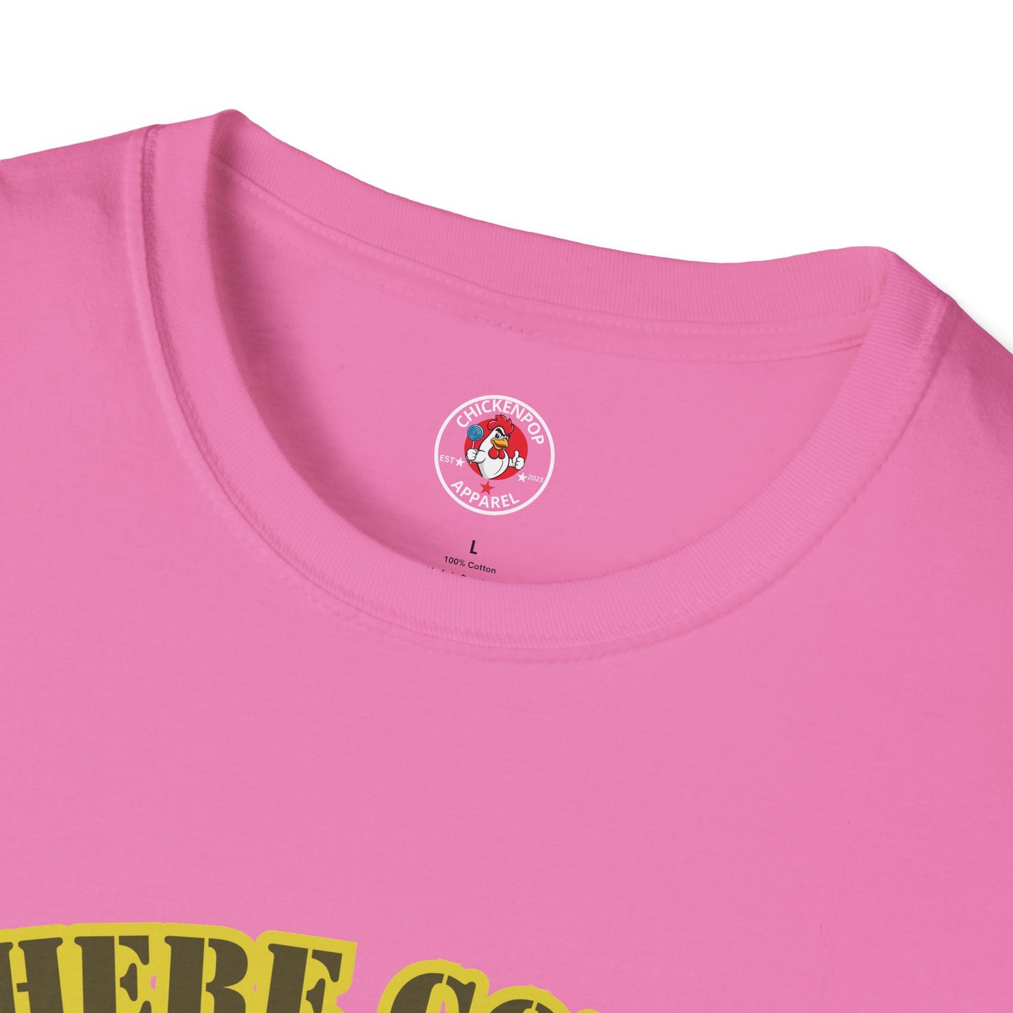 Here Comes the Rooster Music Graphic Tee with Front & Back Print Unisex Rock T-Shirt