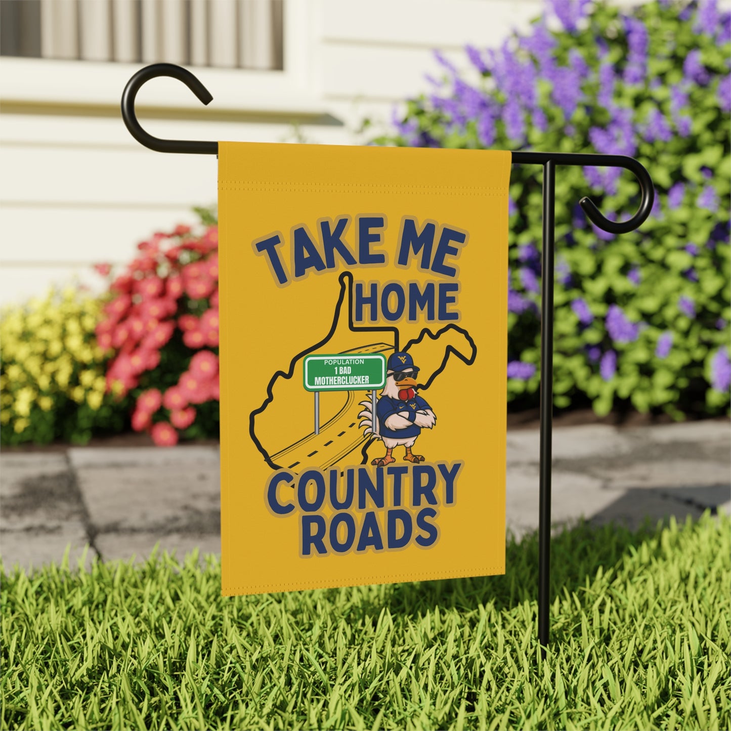 Take Me Home Country Roads Garden Flag – Funny West Virginia Pride Yard Banner | Double-Sided, Vibrant Outdoor Decor