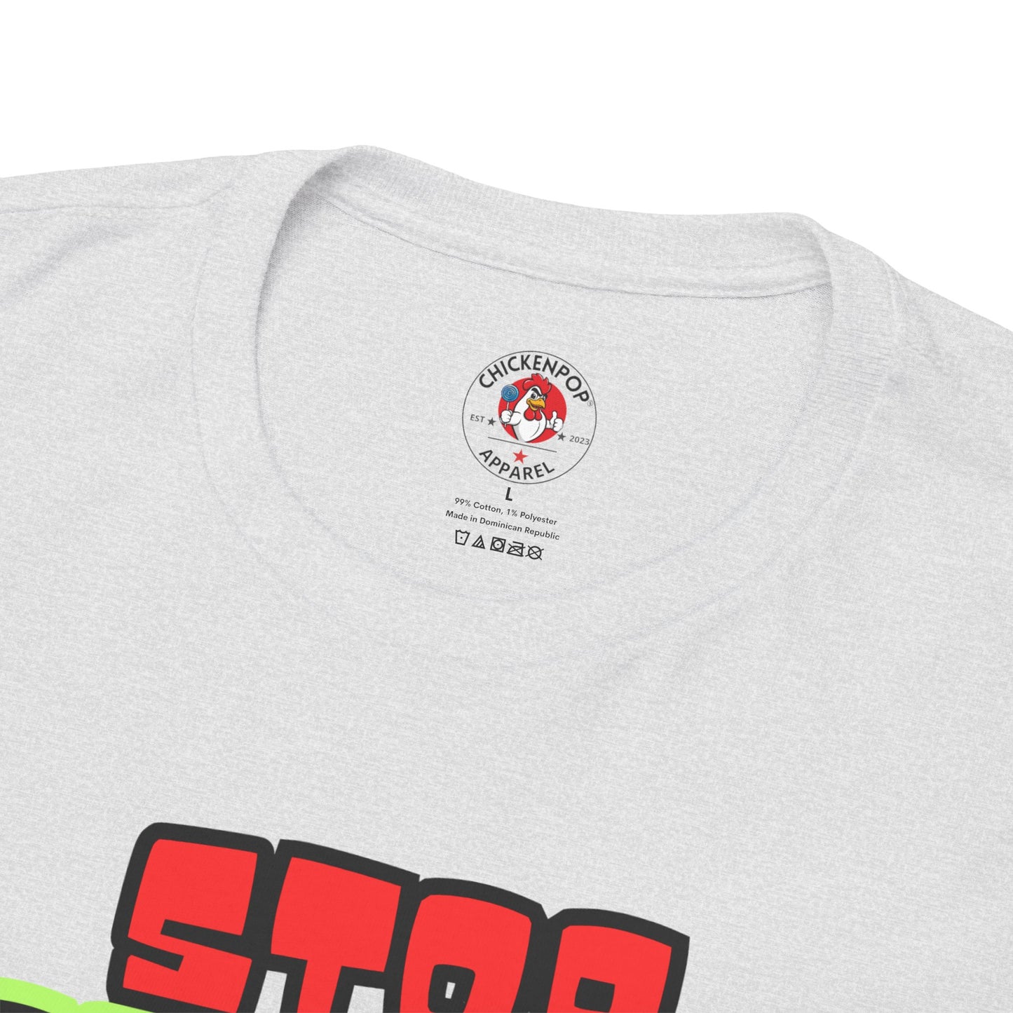 Stop COOP TIME! Funny Chicken T-Shirt – MC Coop Daddy 90s Hip Hop Parody Tee | Unisex Heavy Cotton | ChickenPop Apparel