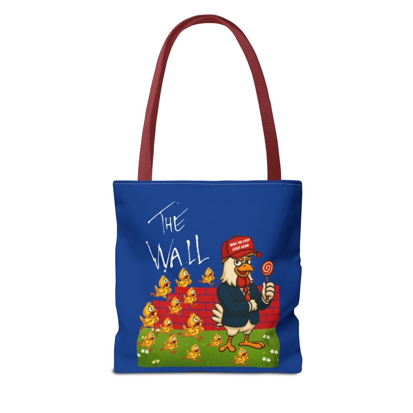 Another Chick Thru The Wall Tote Bag – Funny Political Chicken Graphic | Durable Eco-Friendly Canvas Shopper for Everyday Use