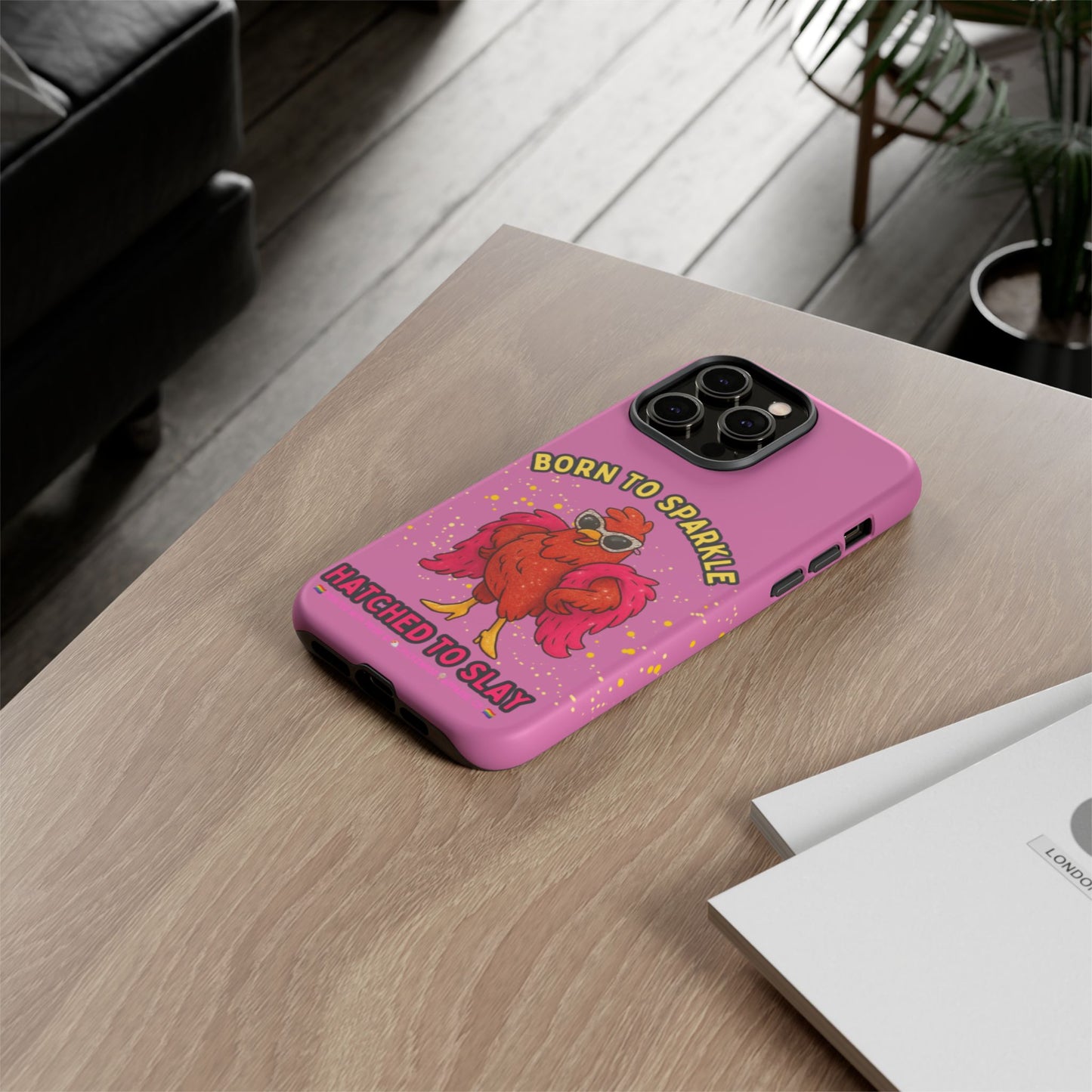 Phone Case - Born to Sparkle Hatched to Slay Logo Design