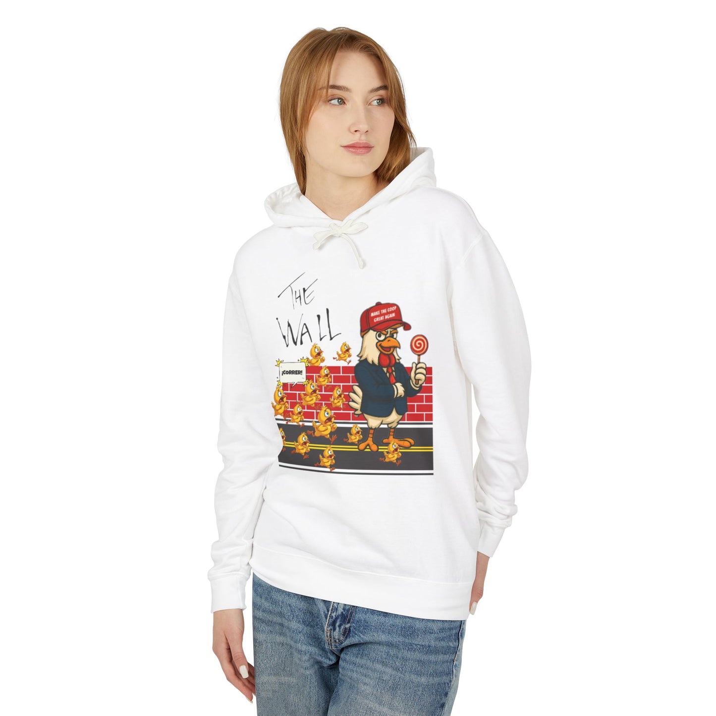 Another Chick Thru The Wall Hoodie – Bold Graphic Pullover with Relaxed Fit | Unisex Streetwear