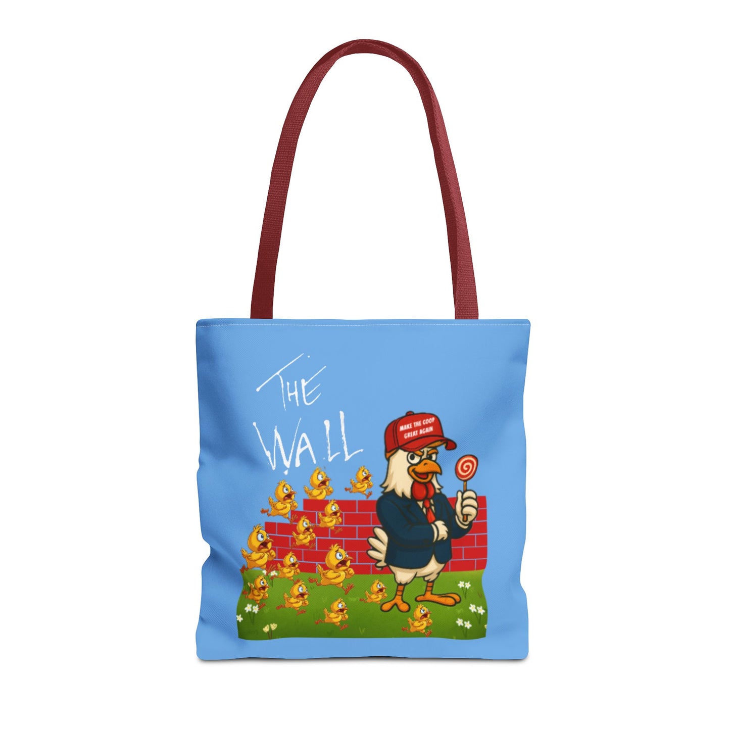 Another Chick Thru The Wall Tote Bag – Funny Political Chicken Graphic | Durable Eco-Friendly Canvas Shopper for Everyday Use