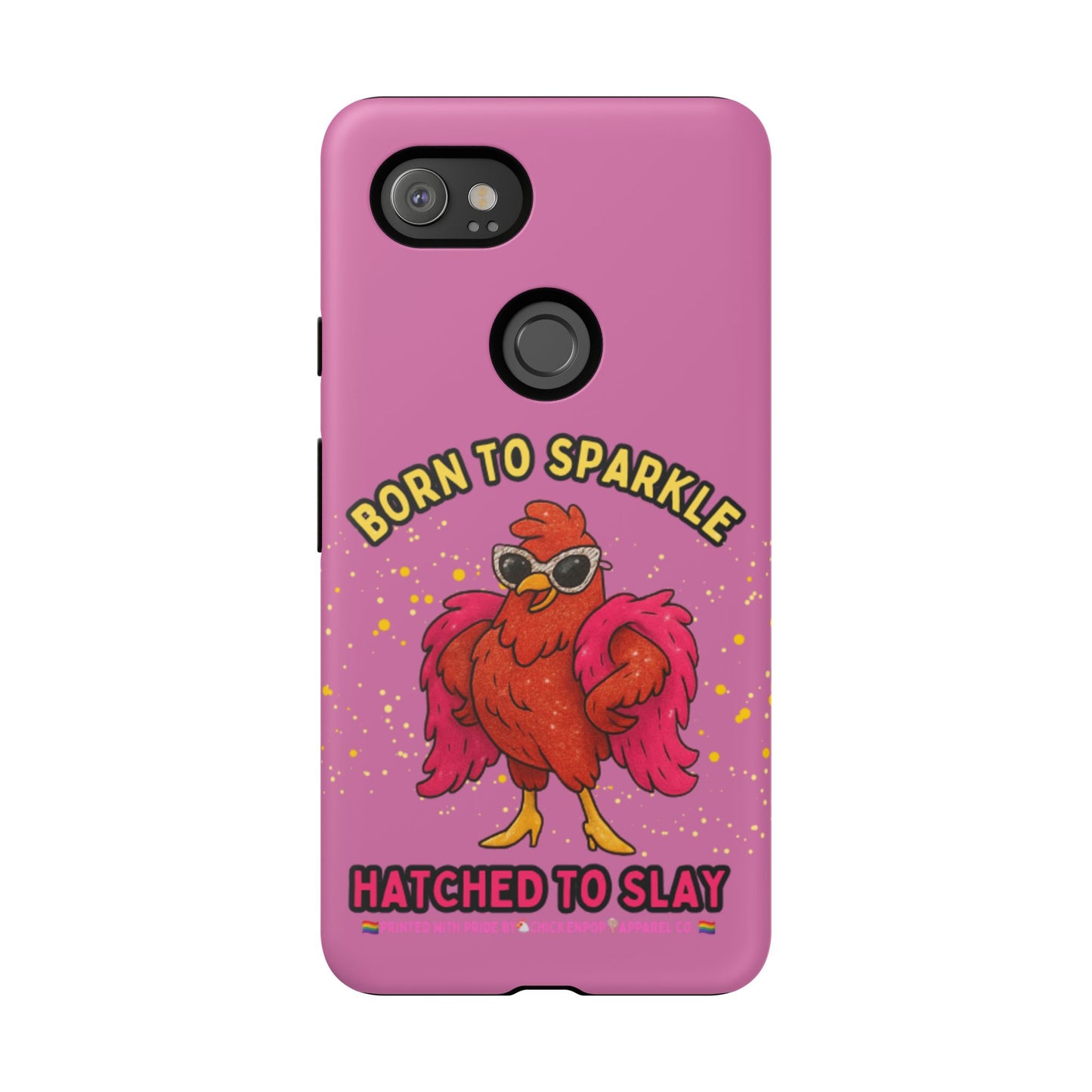 Phone Case - Born to Sparkle Hatched to Slay Logo Design