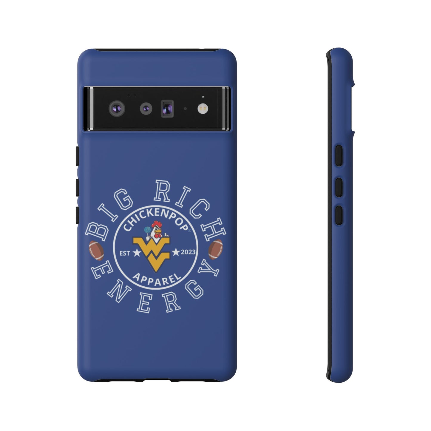 Don’t Be A Devries Funny Chicken Phone Case – Durable Dual-Layer Protection for iPhone, Samsung, Pixel – Matte or Glossy Finish Blue