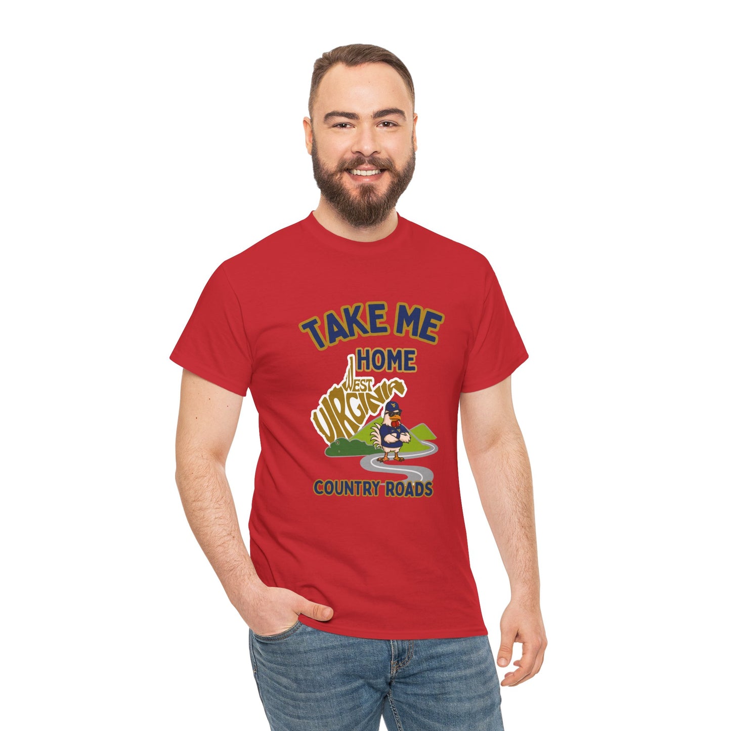 Take Me Home Country Roads WV Coop Daddy Tee – Funny West Virginia Rooster Shirt