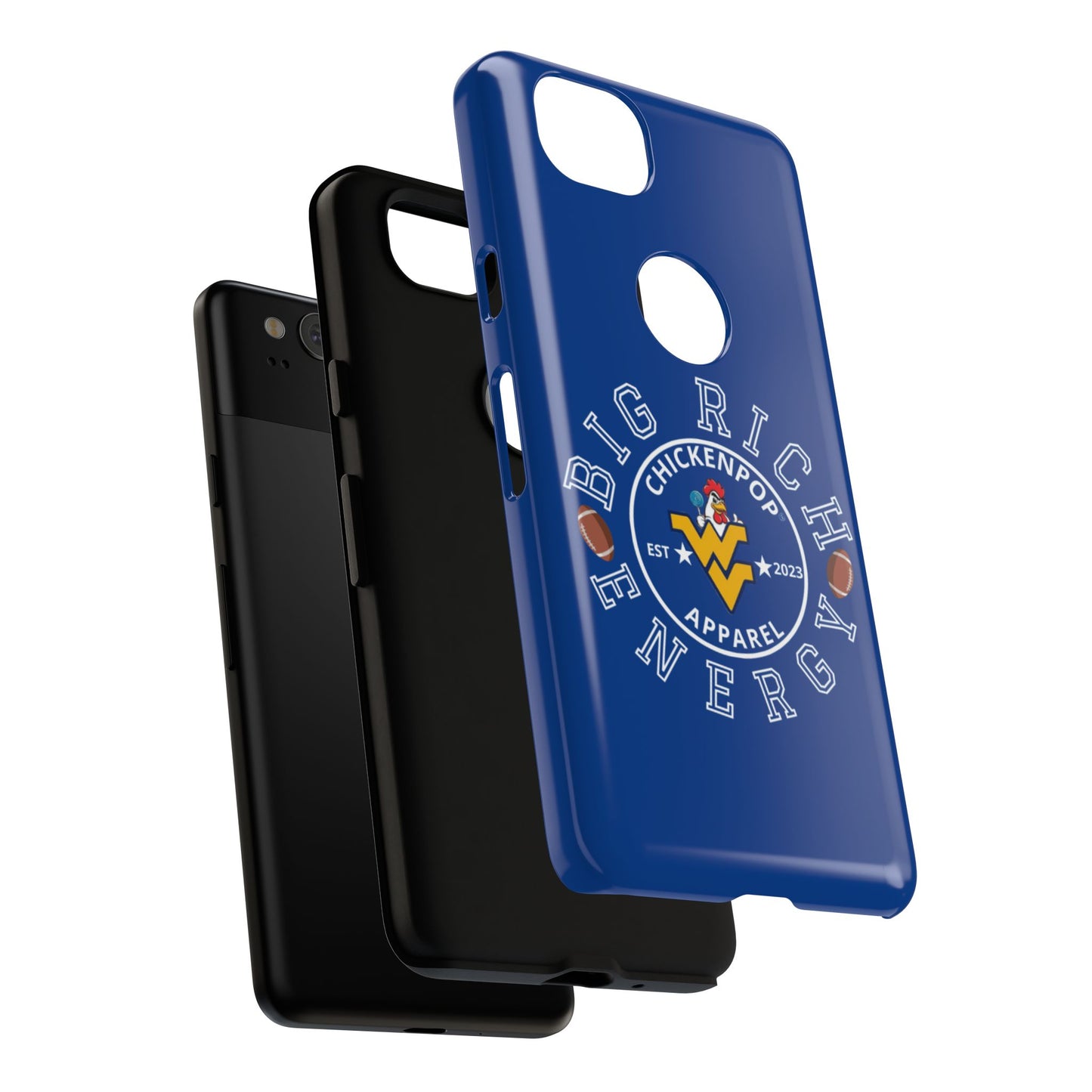 Don’t Be A Devries Funny Chicken Phone Case – Durable Dual-Layer Protection for iPhone, Samsung, Pixel – Matte or Glossy Finish Blue