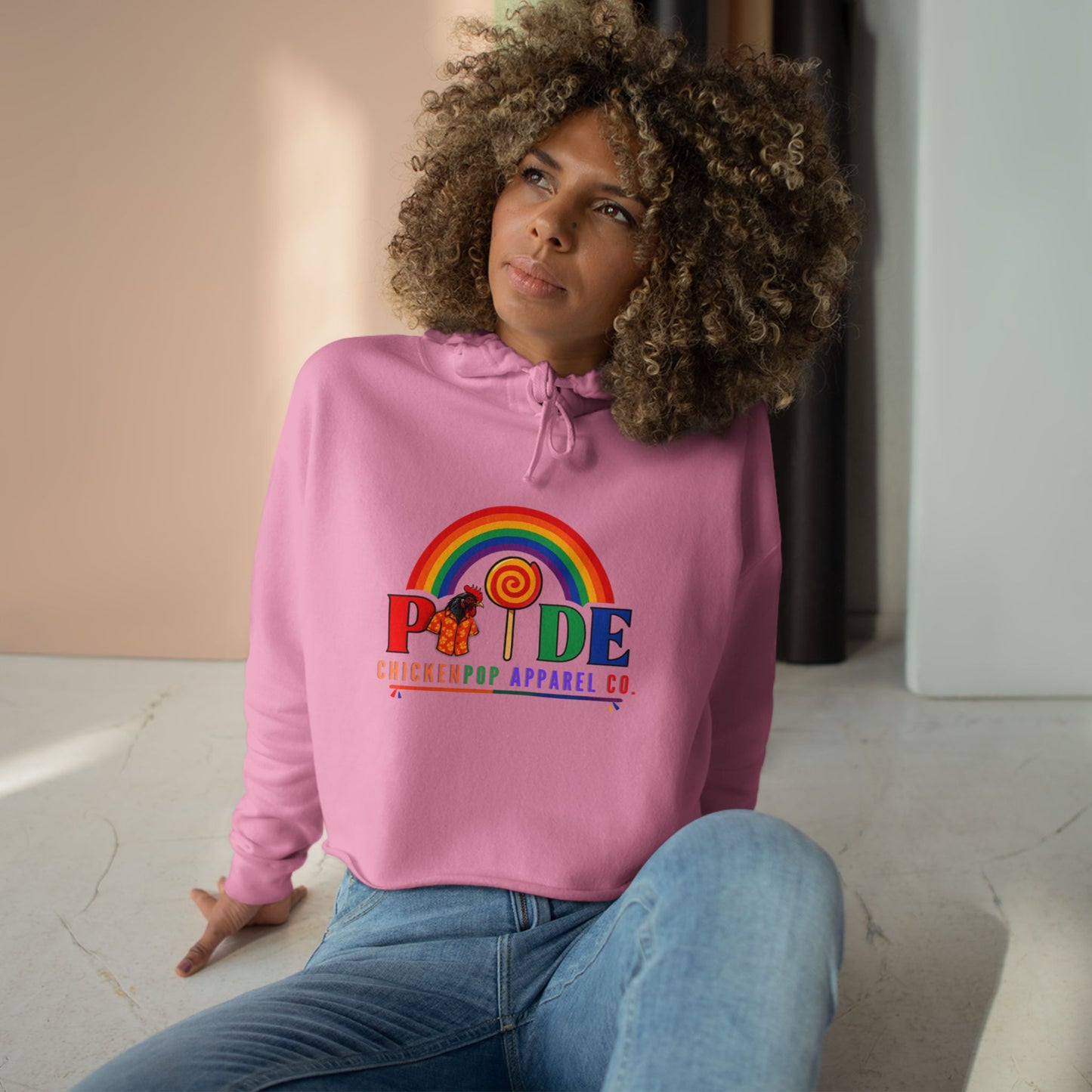Prime Month Crop Hoodie - Pride Month Collection