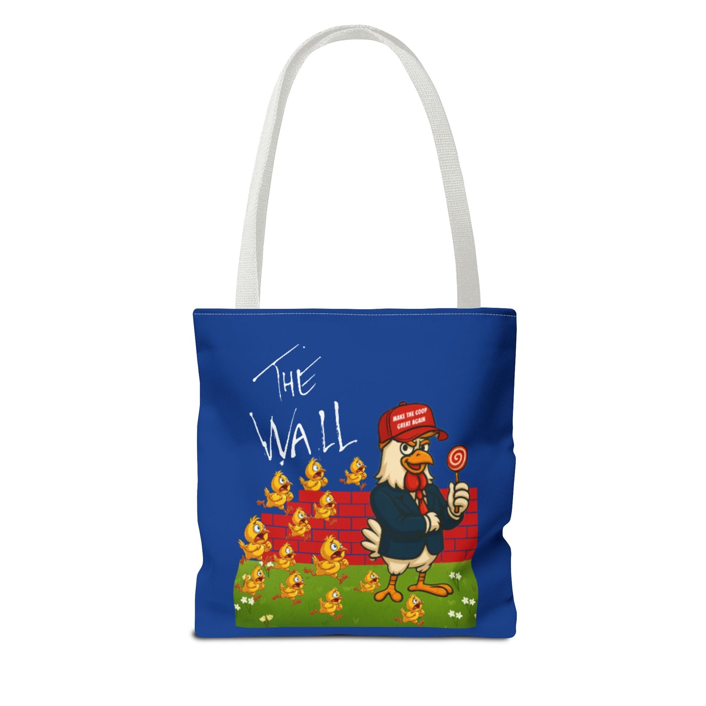 Another Chick Thru The Wall Tote Bag – Funny Political Chicken Graphic | Durable Eco-Friendly Canvas Shopper for Everyday Use